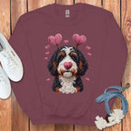Cute Puppy with Heart Antennae Sweatshirt product