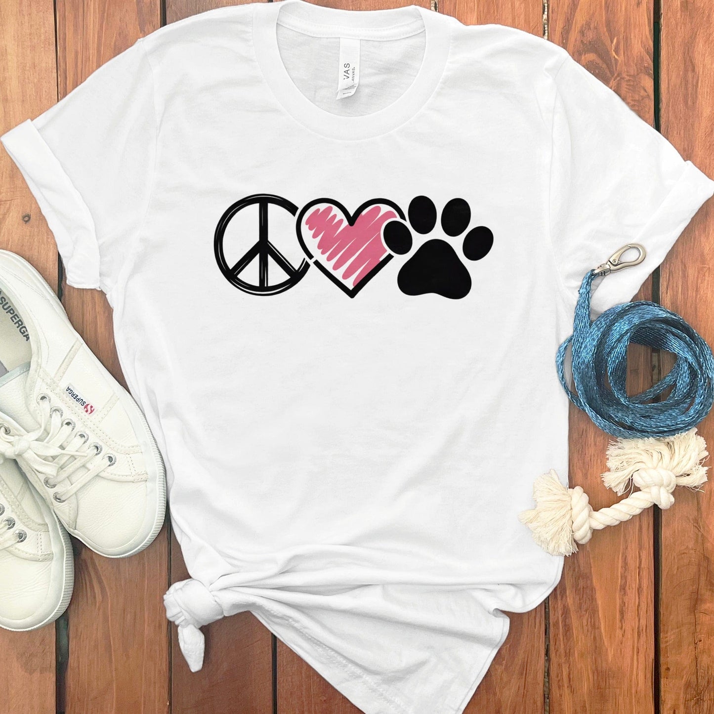 Peace Heart Paw Print Graphic T-Shirt product type