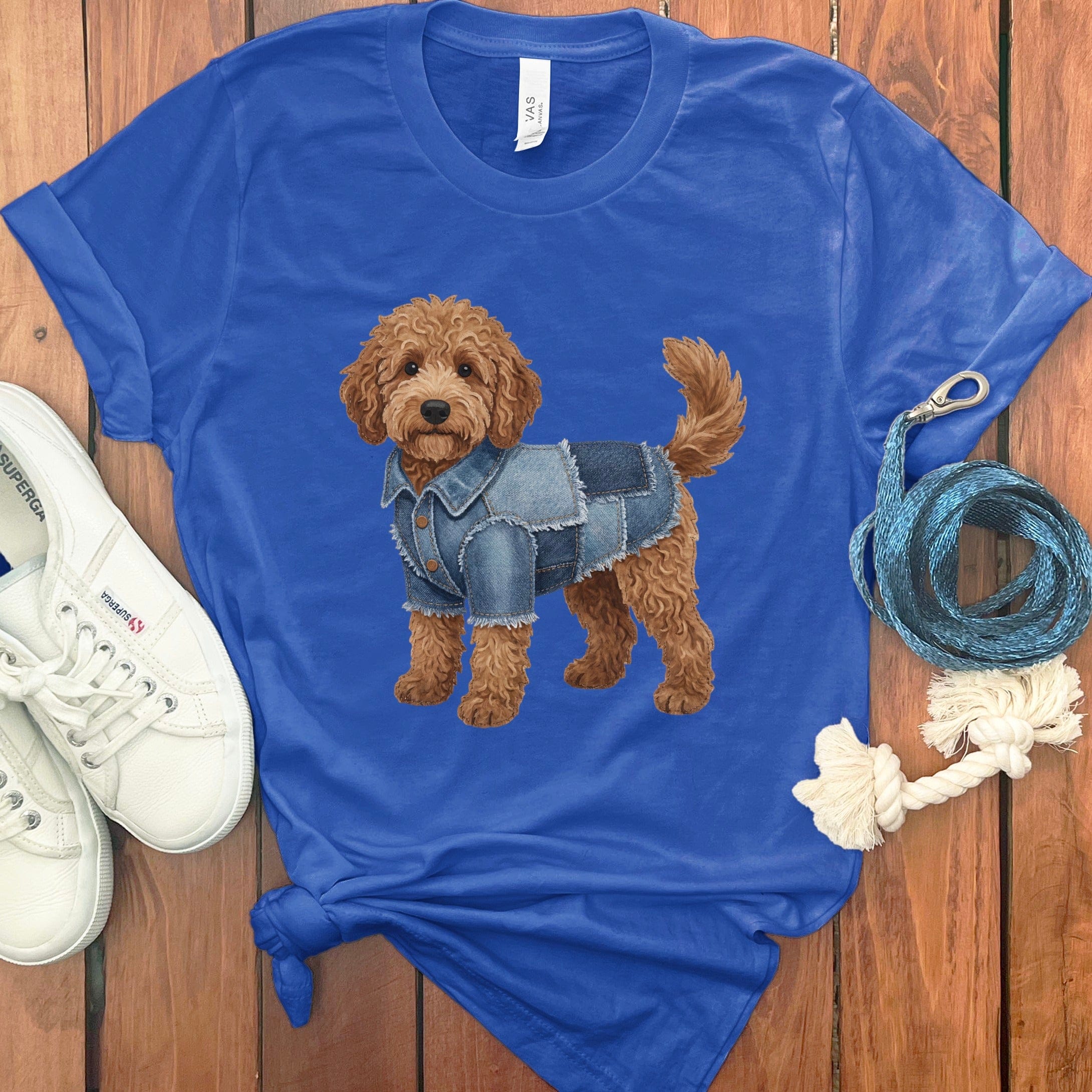 Denim Doodle T-Shirt in True Royal / S by Puppy Jo