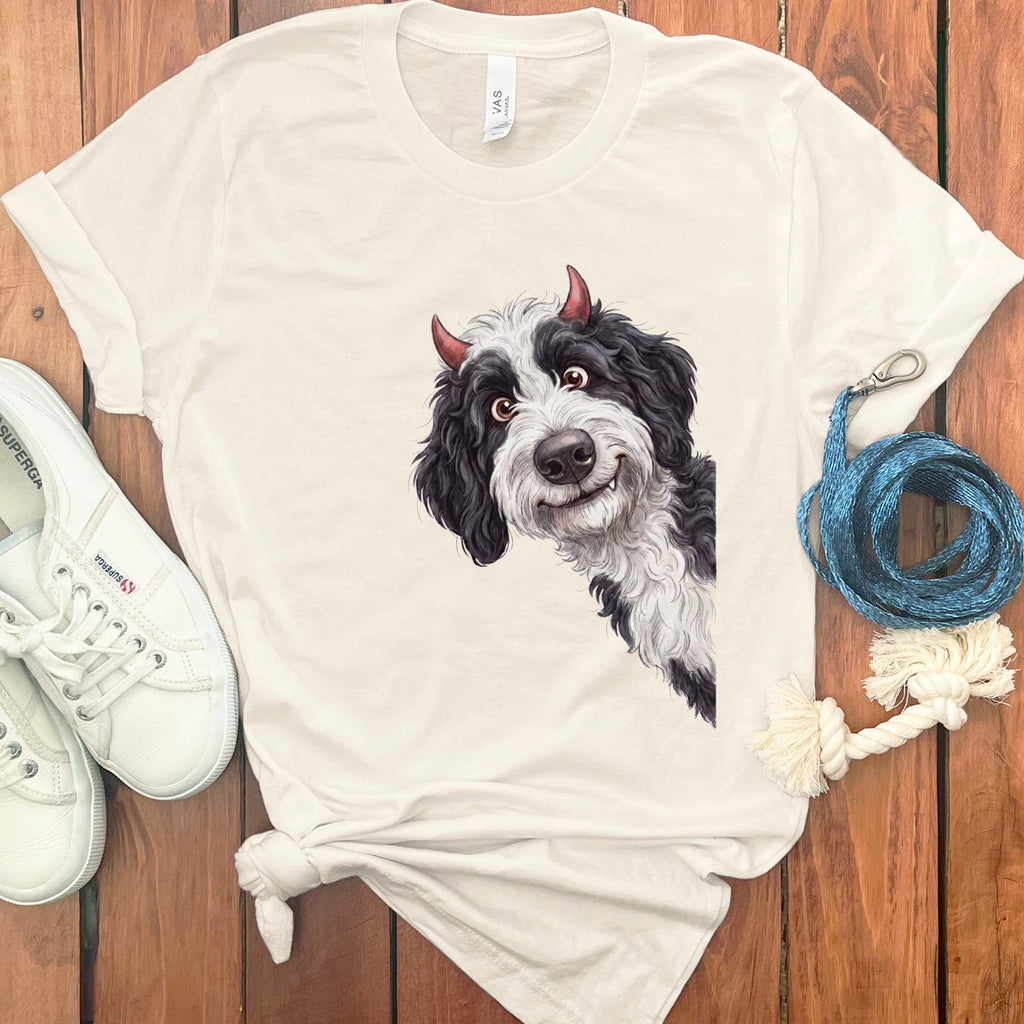 Devil Sheepadoodle T-Shirt in Natural / S by Puppy Jo