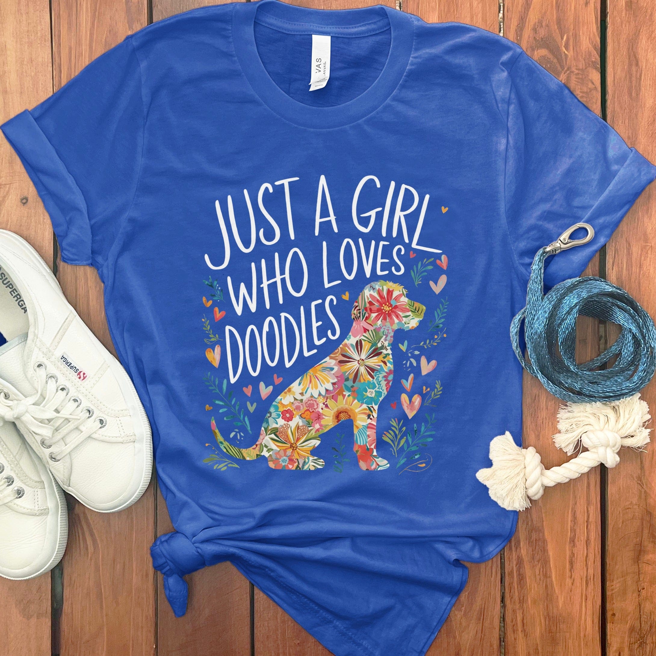 Just a Girl Who Loves Doodles Cute Graphic T-Shirt