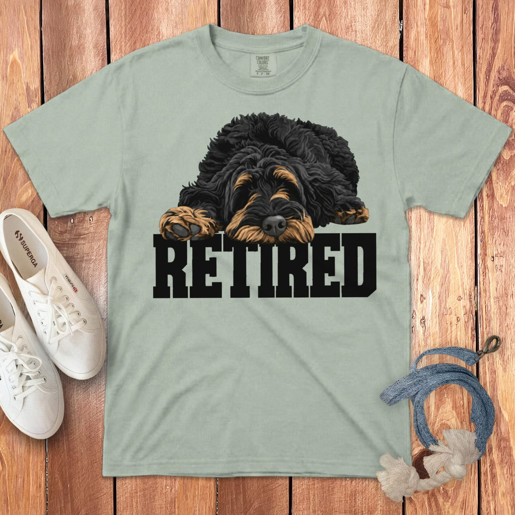 Retired Sleeping Phantom Goldendoodle Signature T-Shirt in Bay / S by Puppy Jo