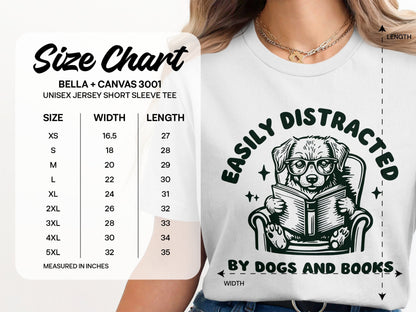 Easily Distracted by Dogs and Books shirt product type