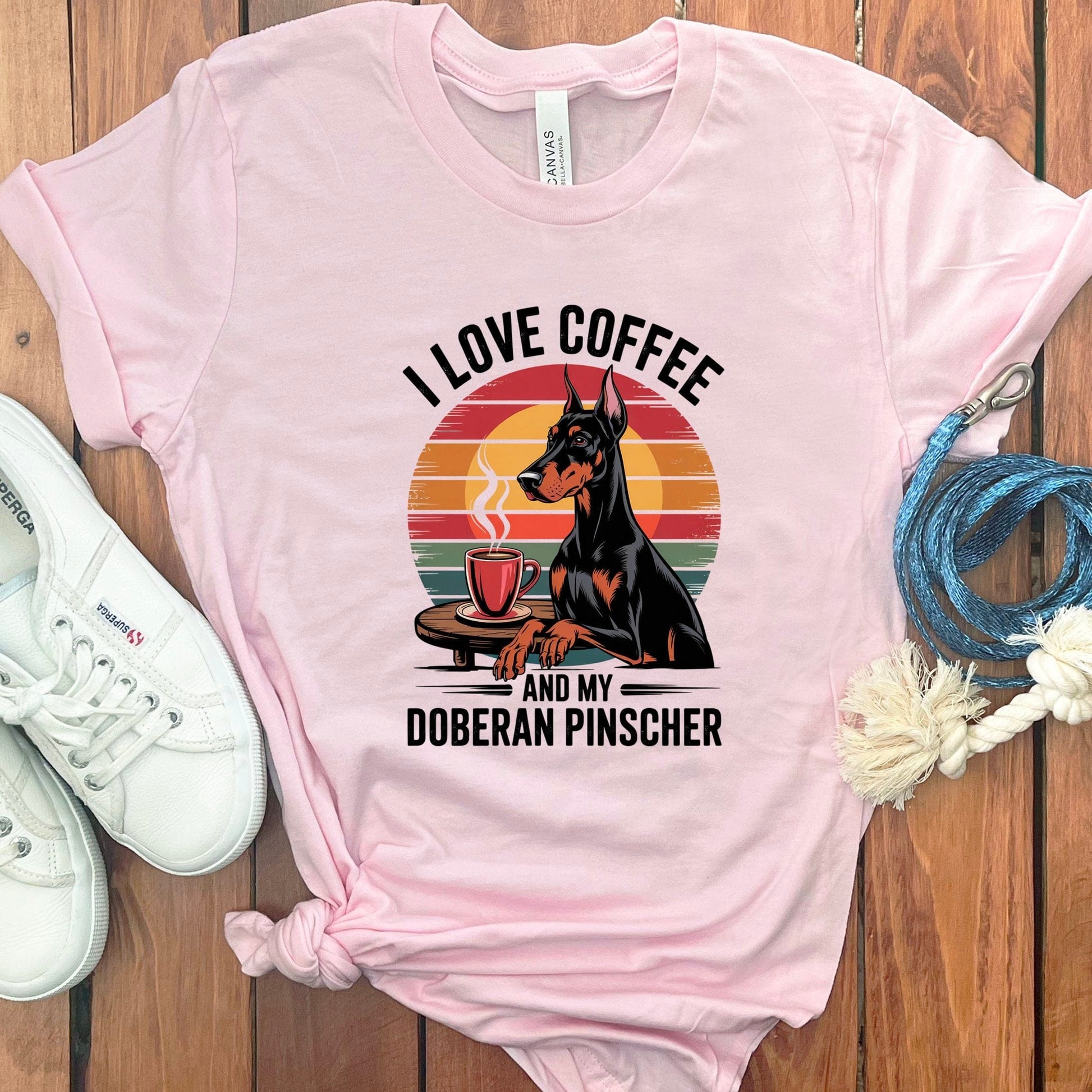 I Love Coffee and My Doberman Pinscher T-shirt product type