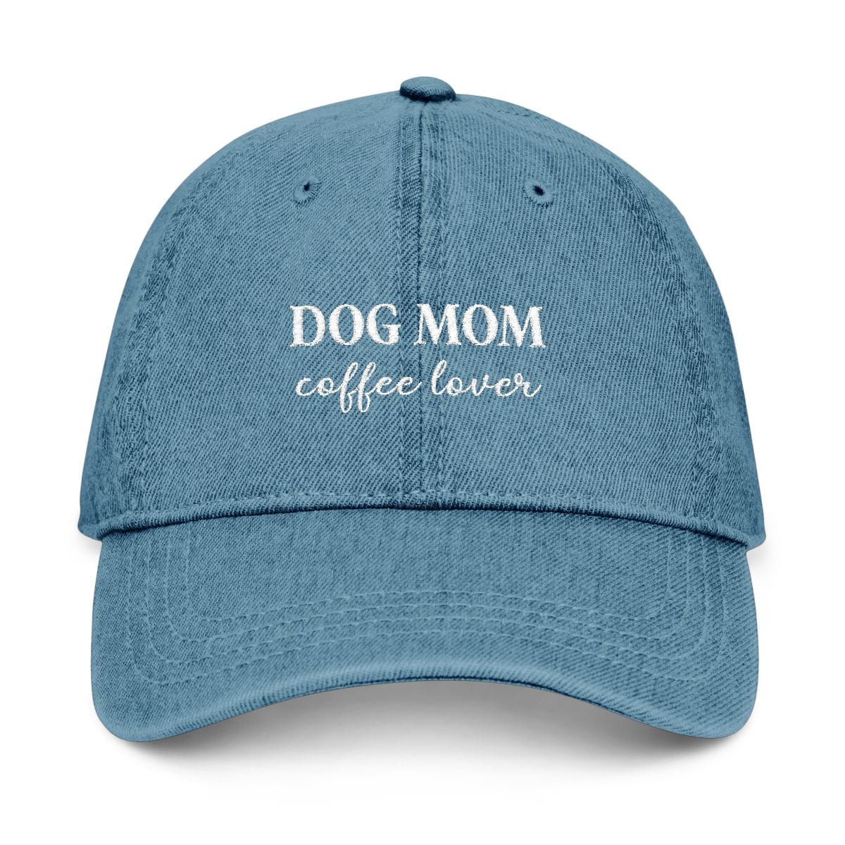 Dog Mom Coffee Lover Hat in Blue / One size by Puppy Jo