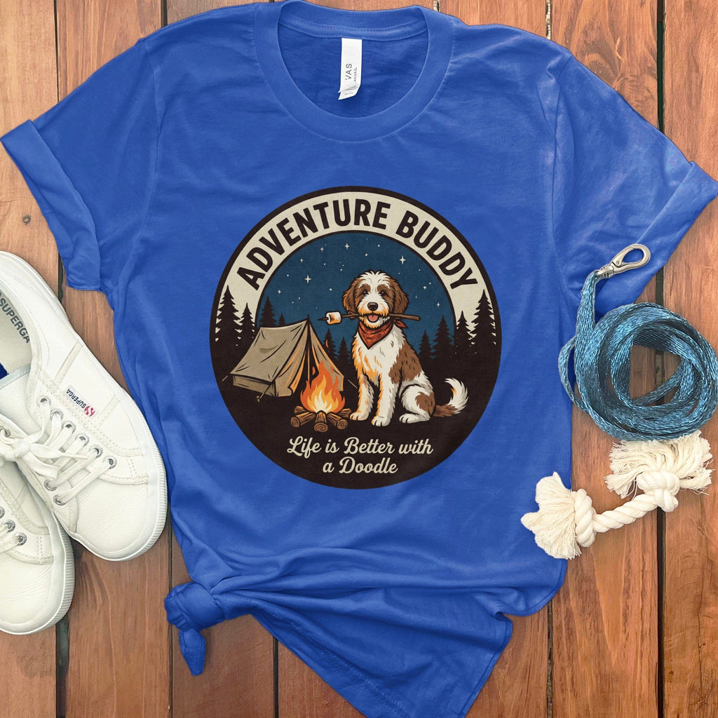 Doodle Adventure T-Shirt in True Royal / S by Puppy Jo