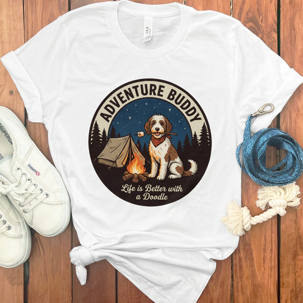 Doodle Adventure T-Shirt in White / S by Puppy Jo