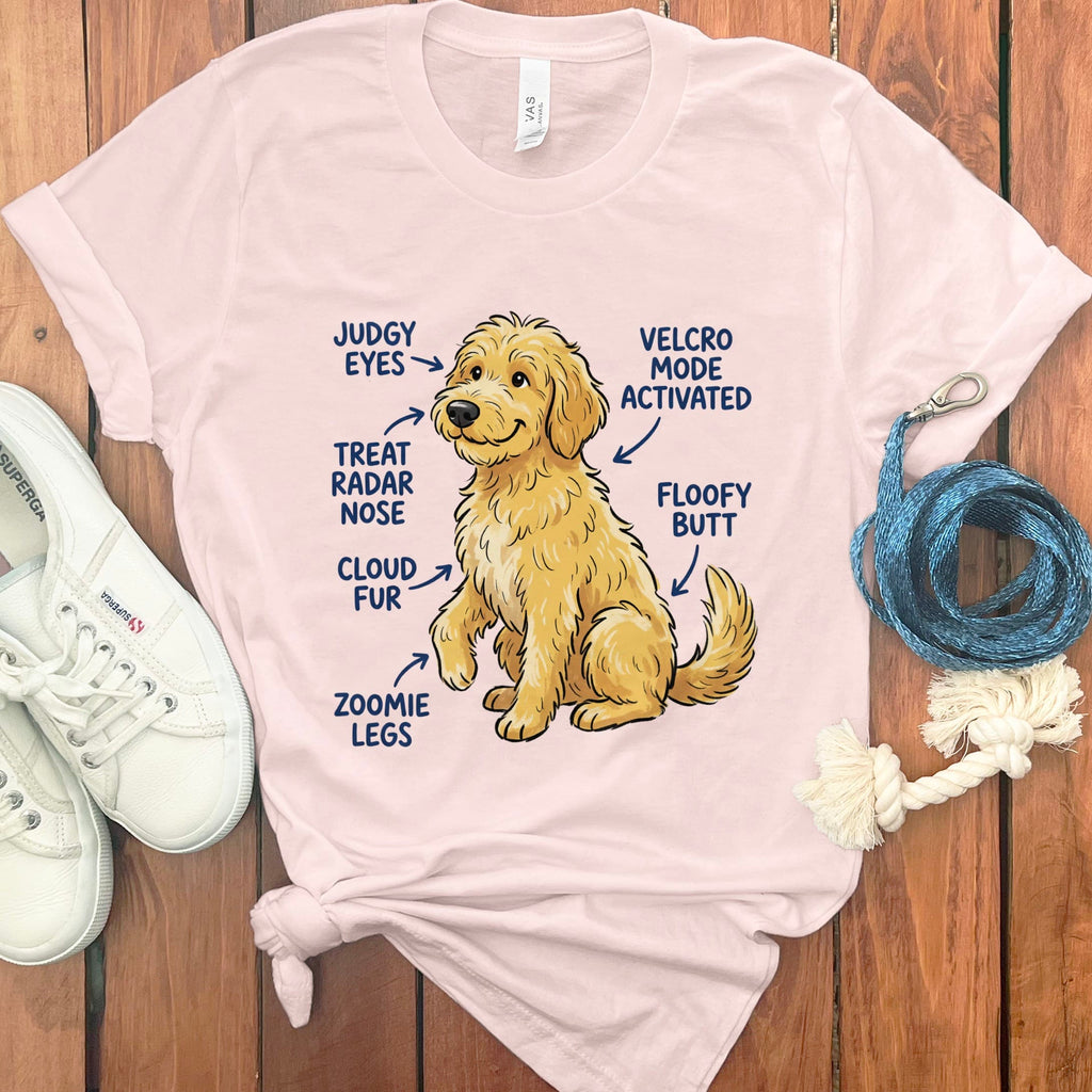 Doodle Anatomy T-Shirt in Soft Pink / S by Puppy Jo