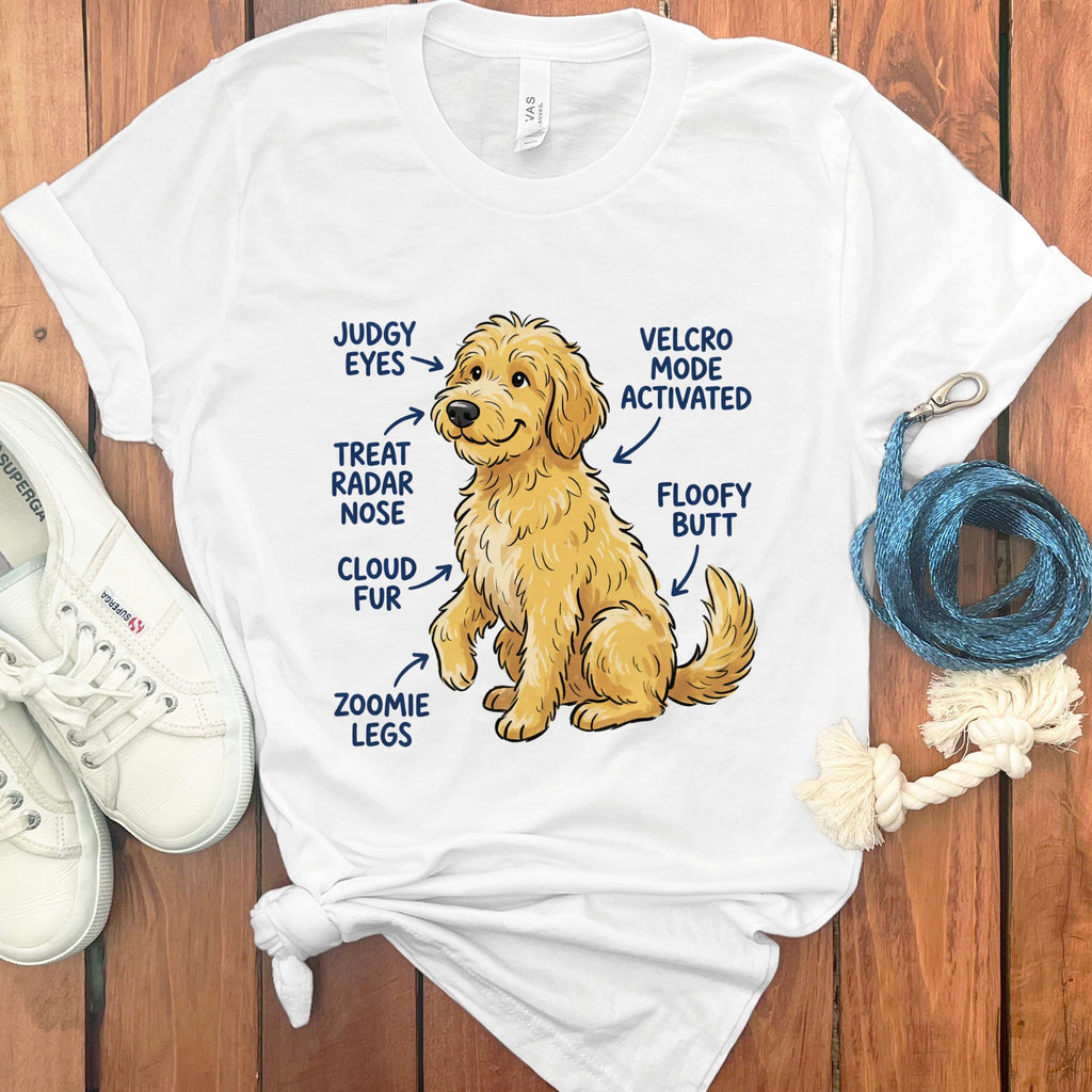Doodle Anatomy T-Shirt in White / S by Puppy Jo