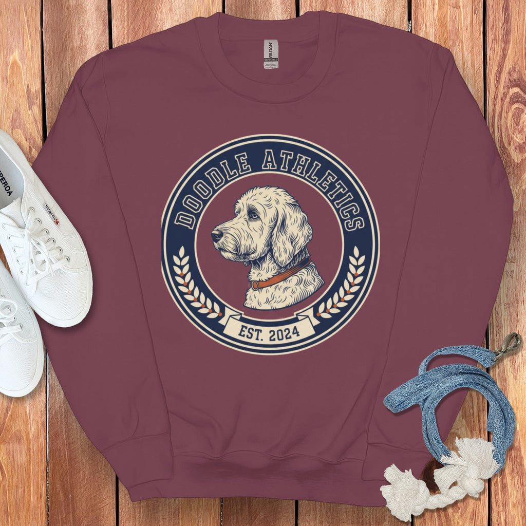 Doodle Athletics Sweatshirt in Maroon / S by Puppy Jo