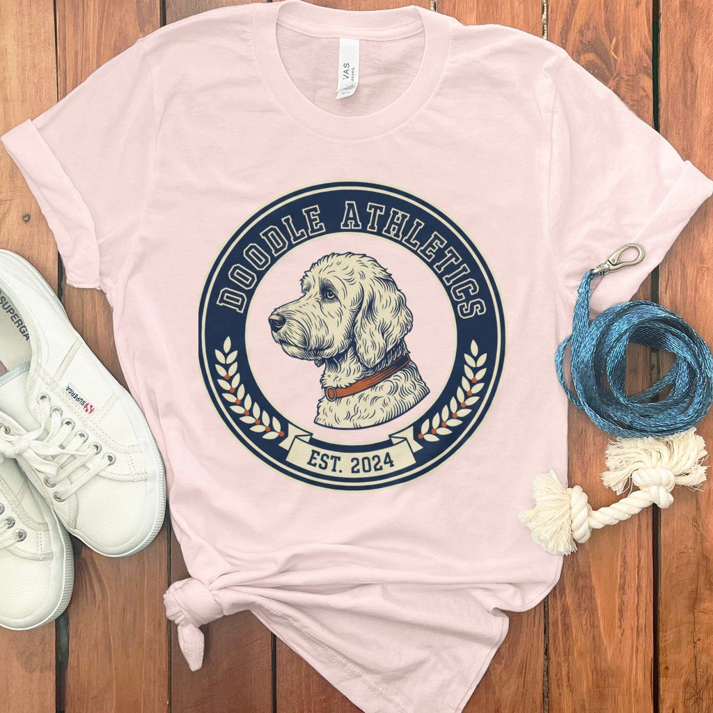 Doodle Athletics T-Shirt in Soft Pink / S by Puppy Jo
