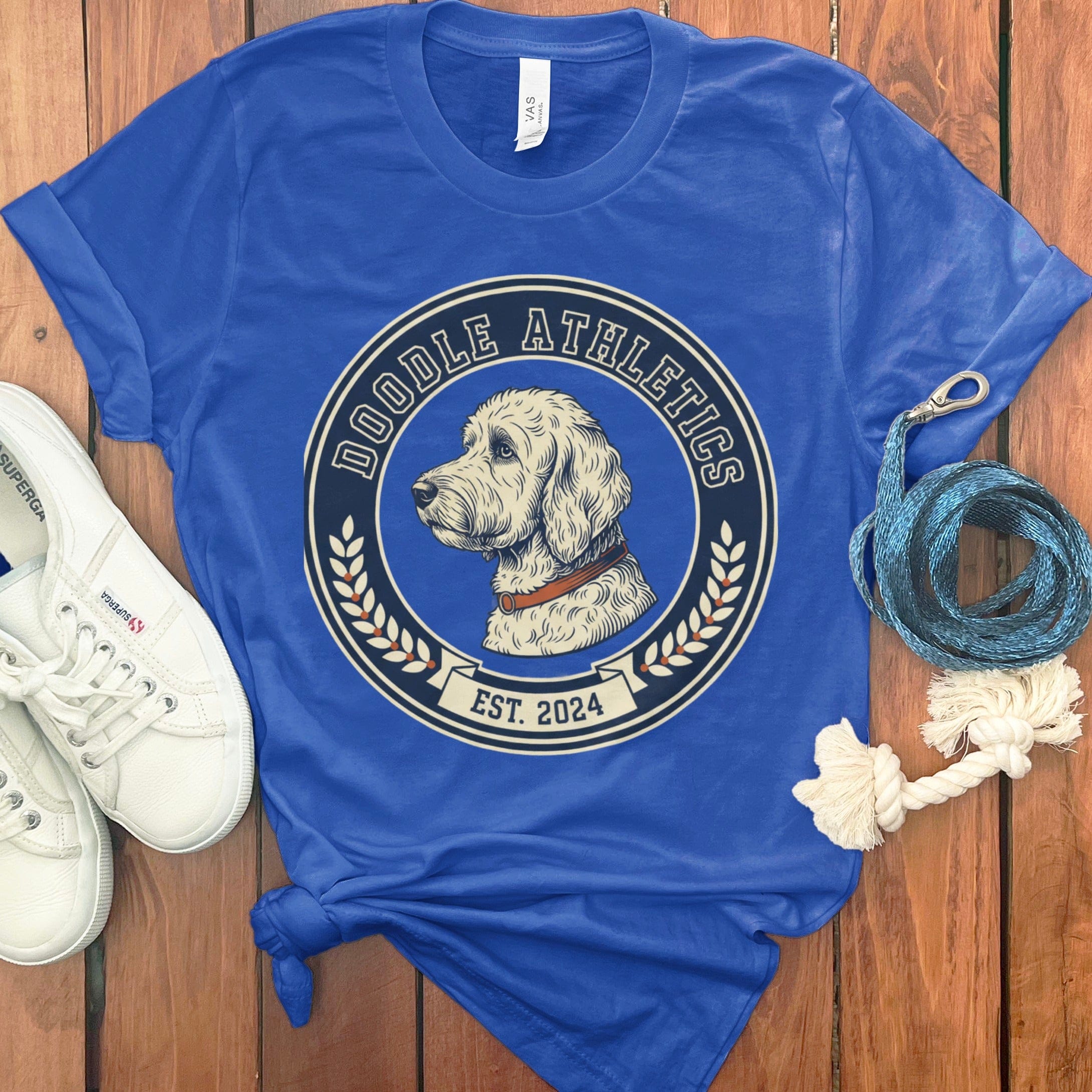 Doodle Athletics T-Shirt in True Royal / S by Puppy Jo