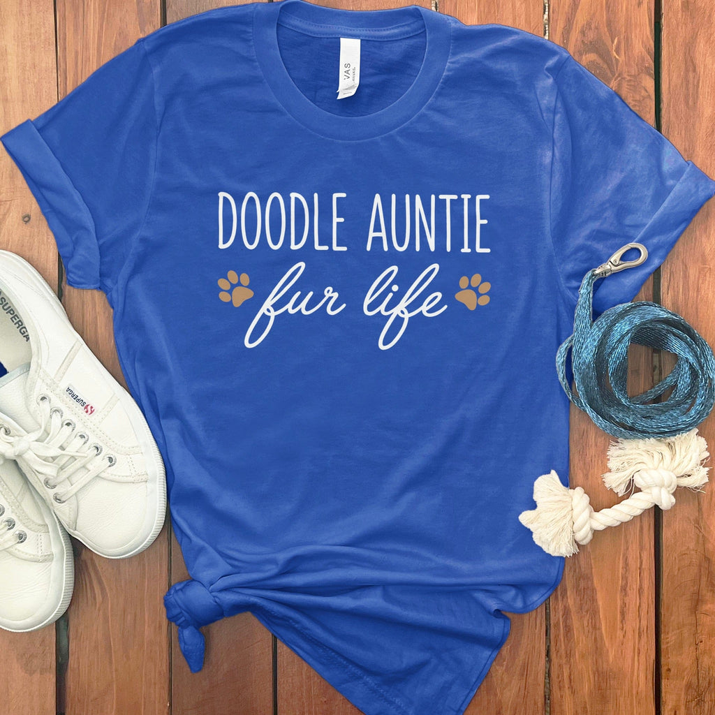 Doodle Auntie Life T-Shirt in True Royal / S by Puppy Jo