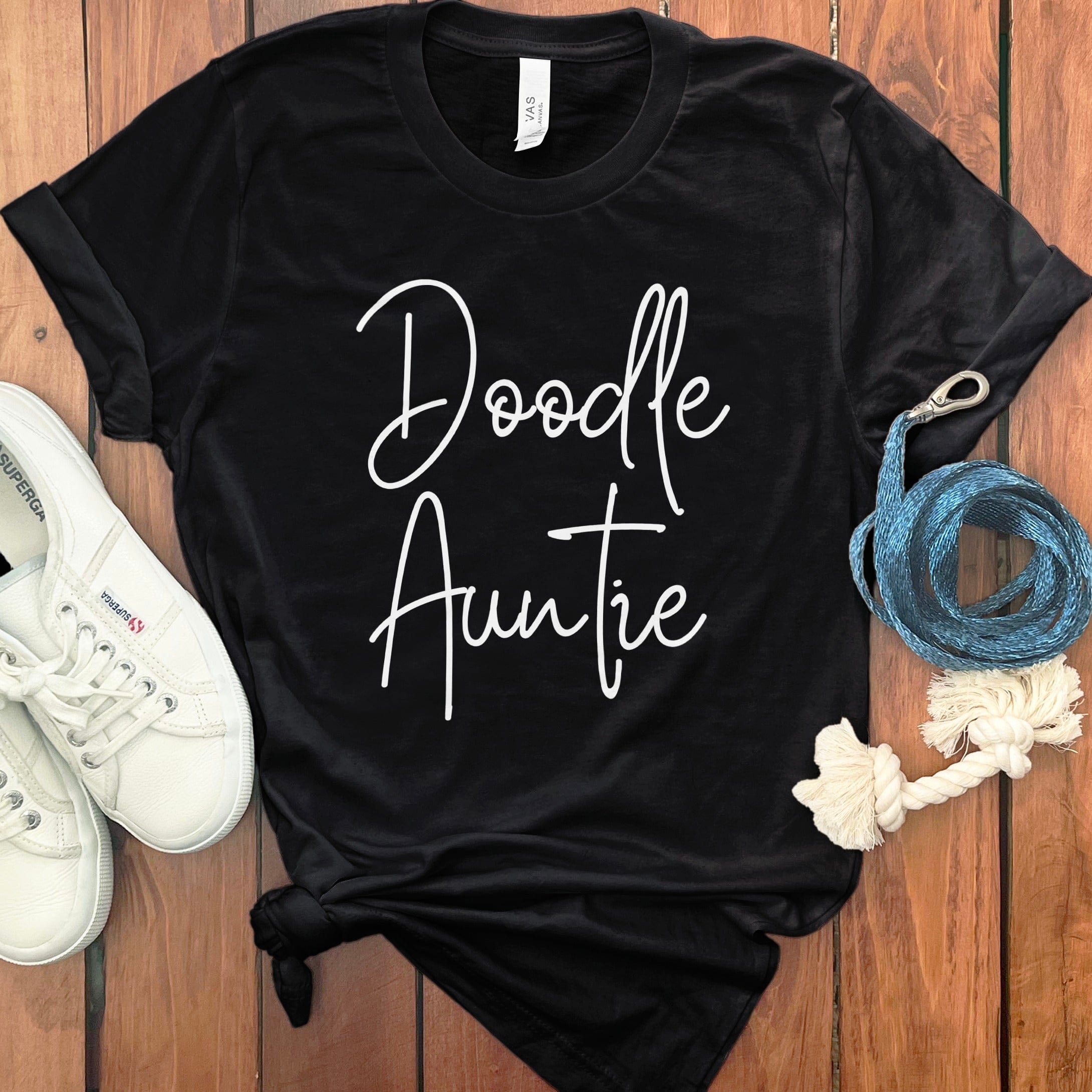 Doodle Auntie T-Shirt in Black / S by Puppy Jo