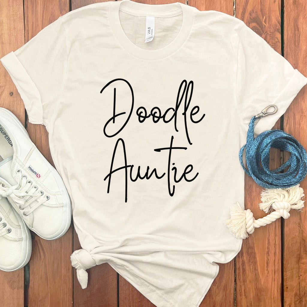 Doodle Auntie T-Shirt in Natural / S by Puppy Jo