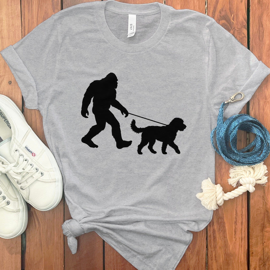 Doodle Bigfoot T-Shirt in Athletic Heather / S by Puppy Jo