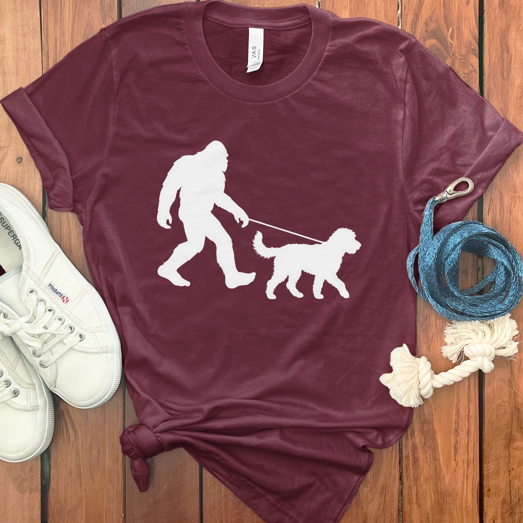 Doodle Bigfoot T-Shirt in Maroon / S by Puppy Jo