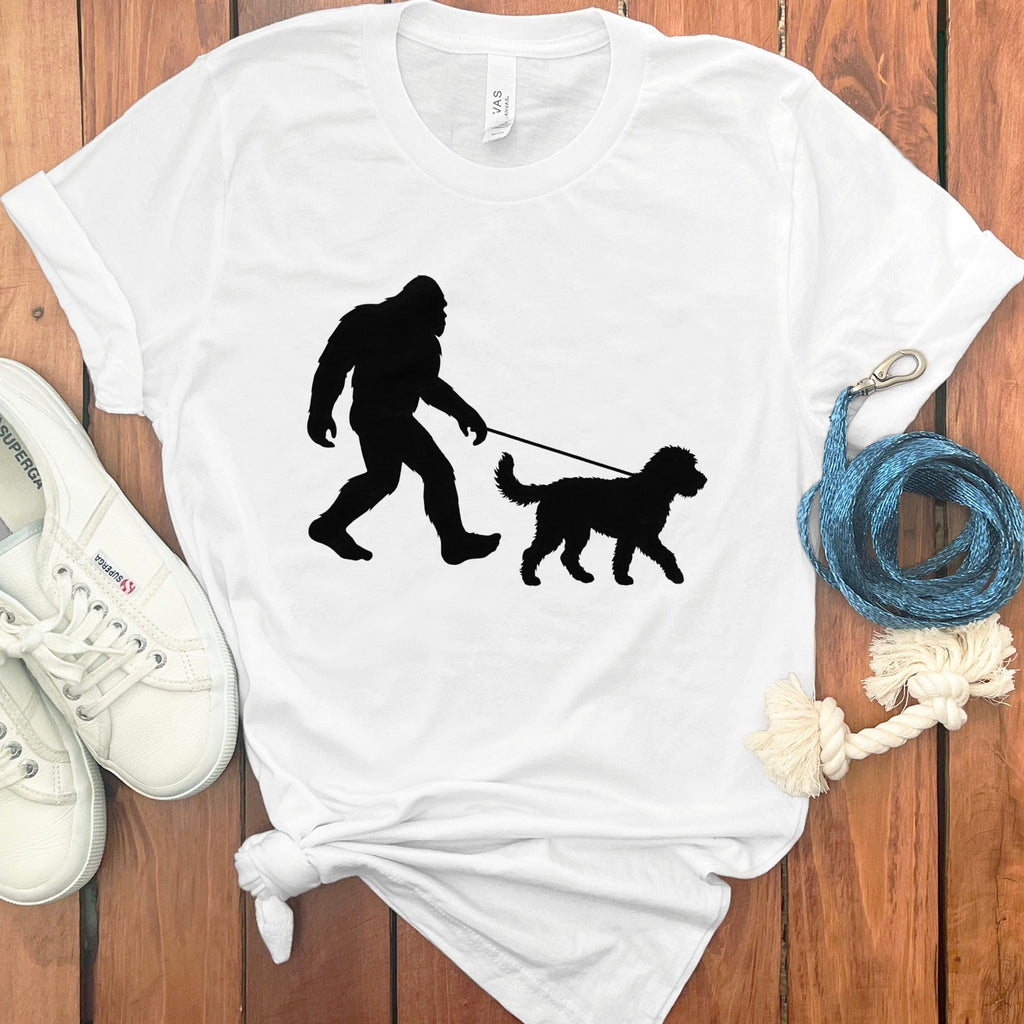 Doodle Bigfoot T-Shirt in White / S by Puppy Jo