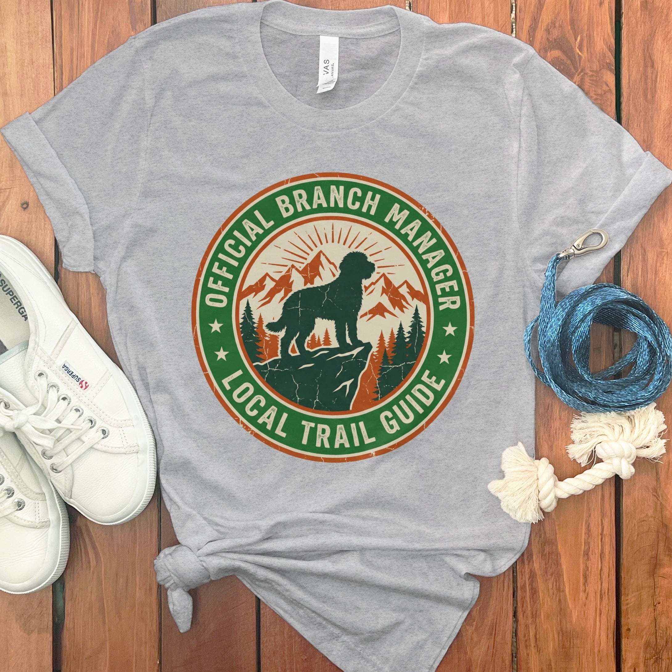 Doodle Branch Manager T-Shirt in Athletic Heather / S by Puppy Jo