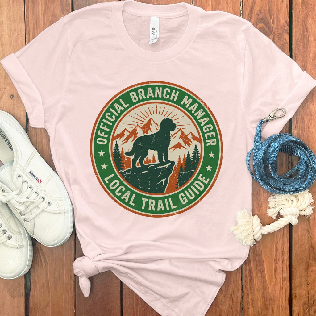Doodle Branch Manager T-Shirt in Soft Pink / S by Puppy Jo