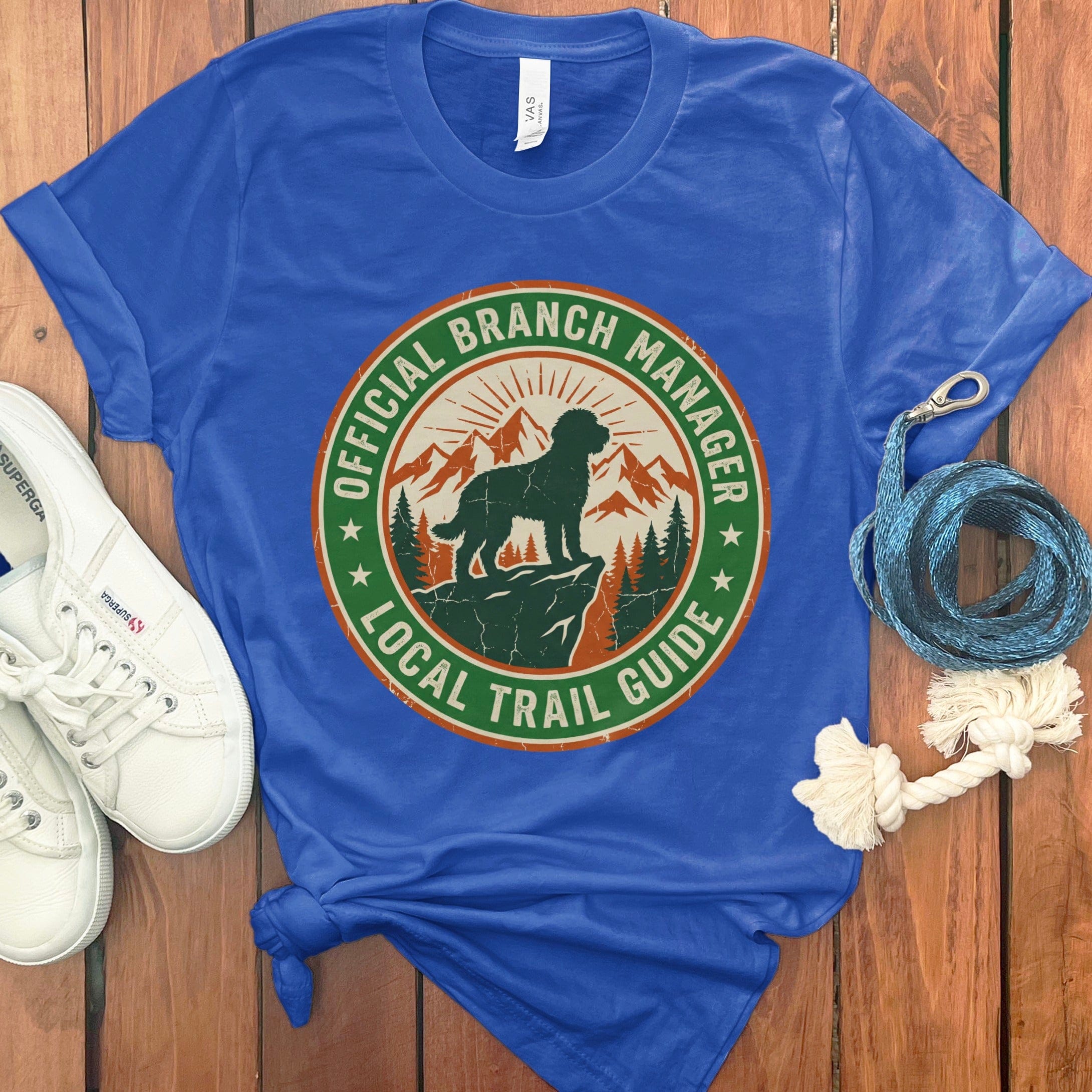 Doodle Branch Manager T-Shirt in True Royal / S by Puppy Jo