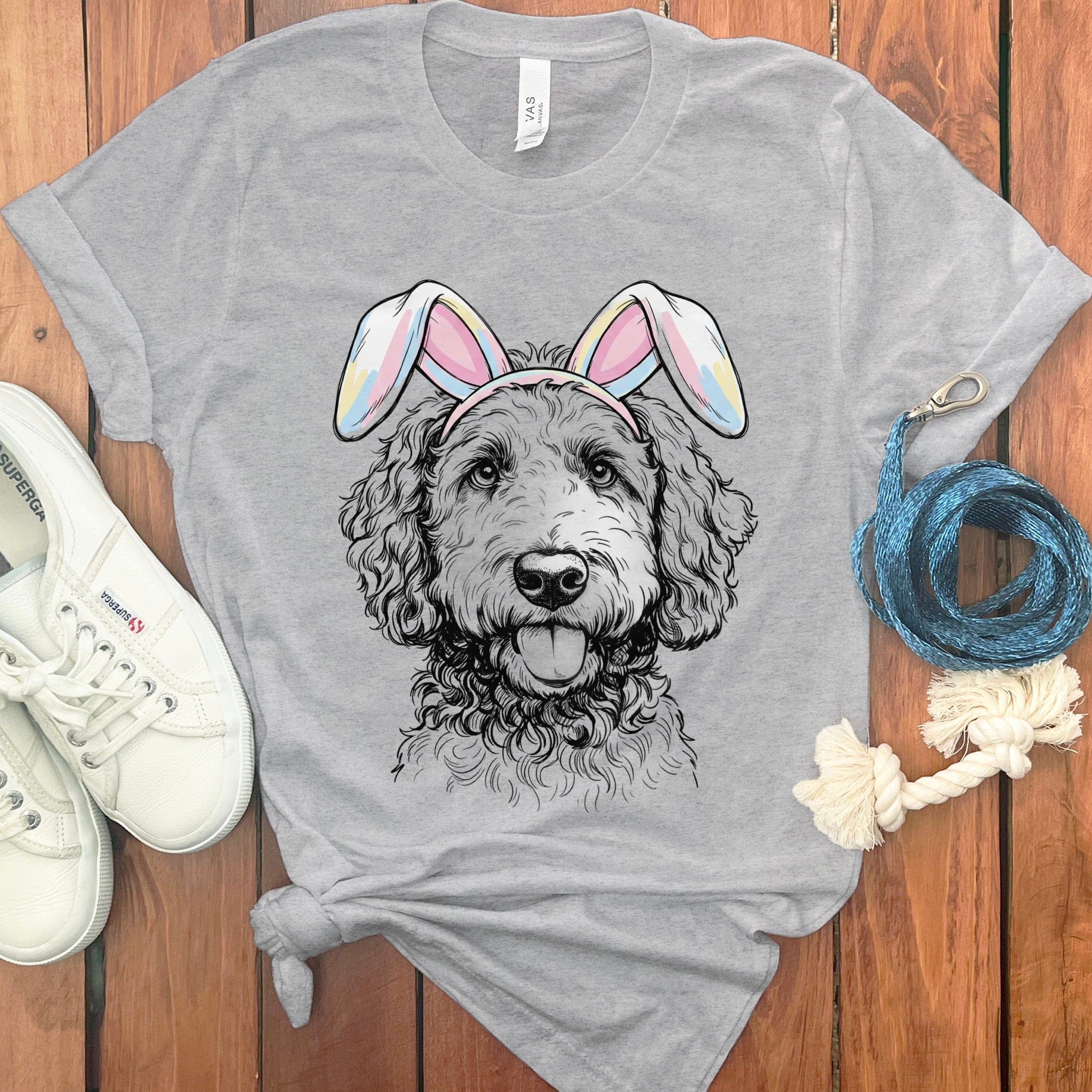 Doodle Bunny T-Shirt in Athletic Heather / S by Puppy Jo