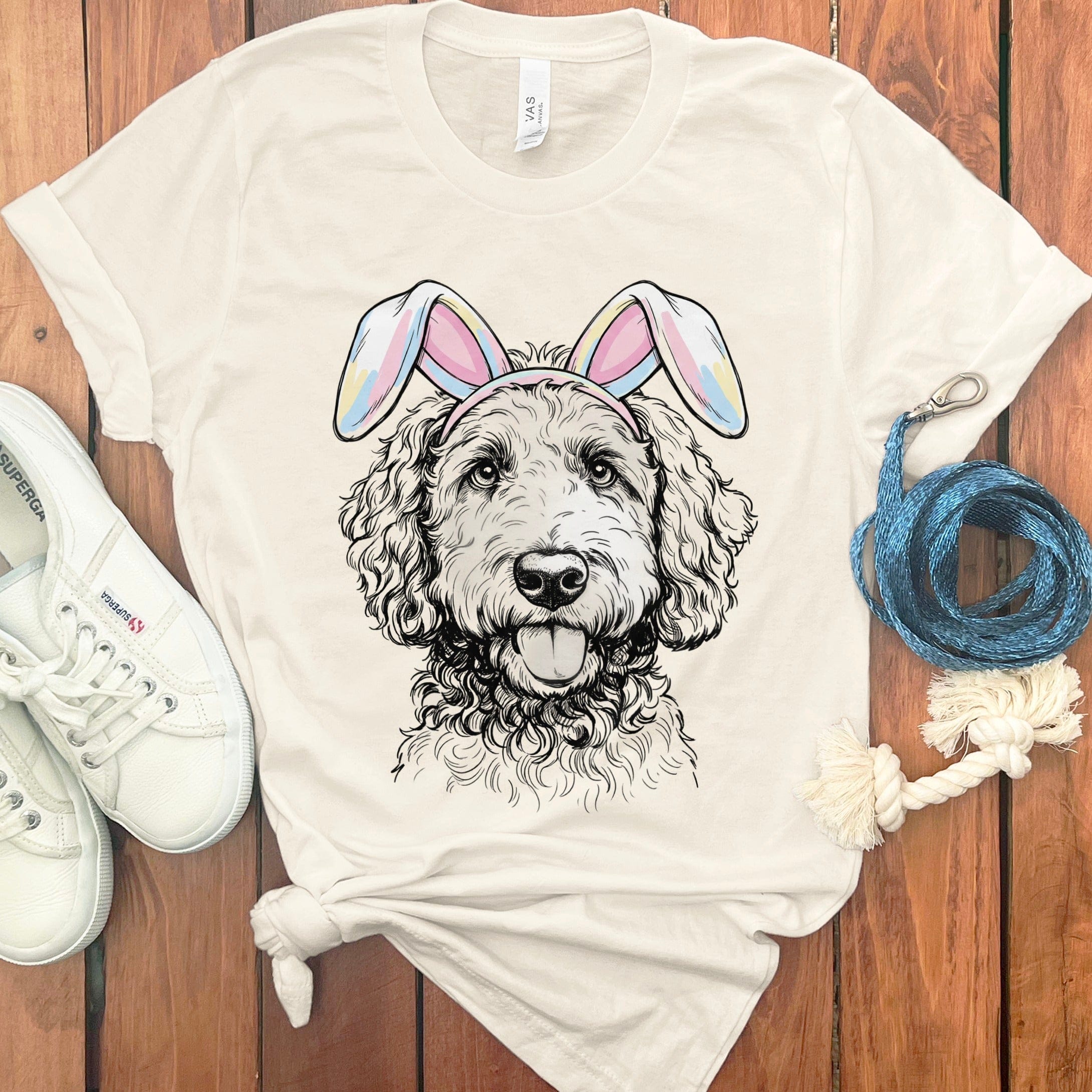 Doodle Bunny T-Shirt in Natural / S by Puppy Jo