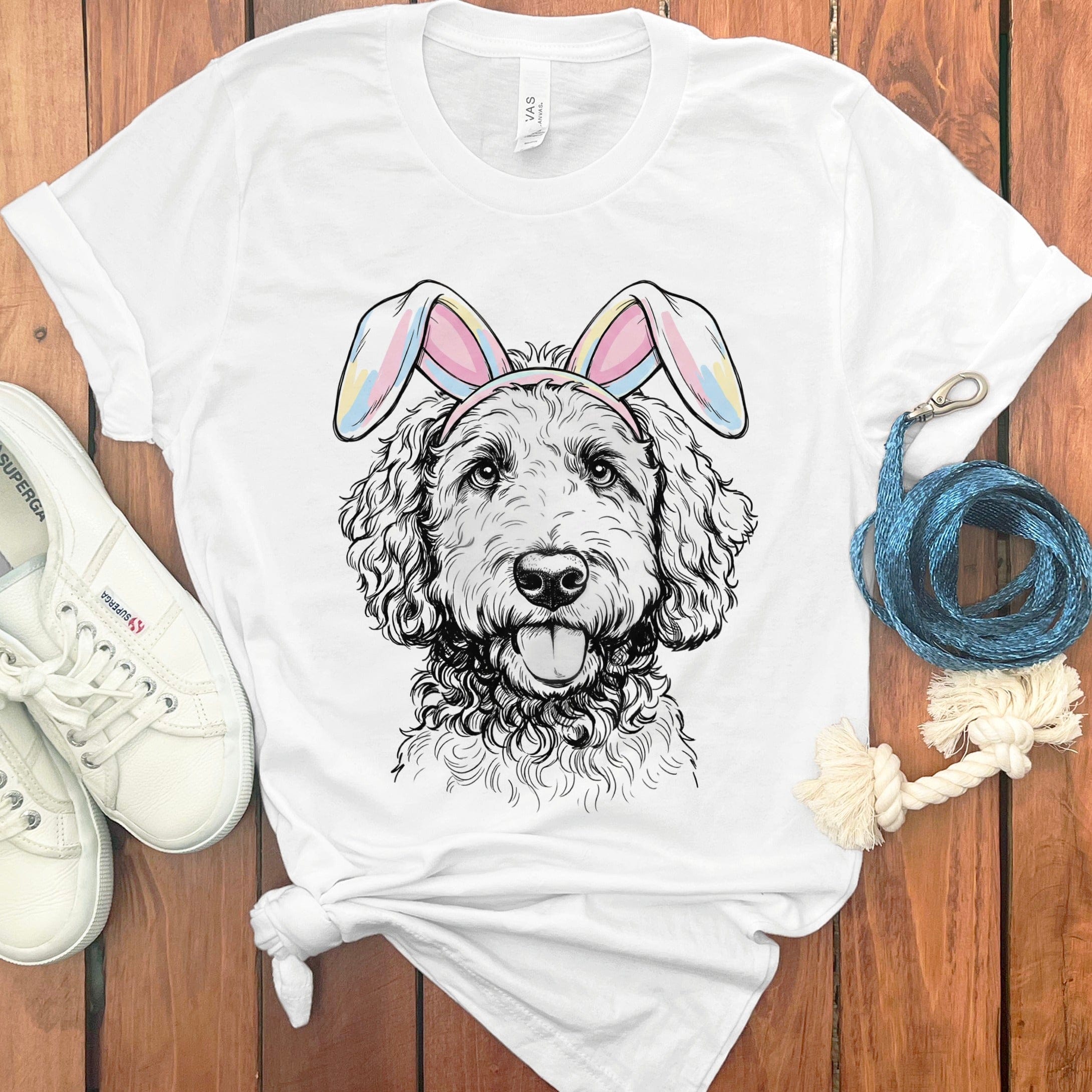 Doodle Bunny T-Shirt in White / S by Puppy Jo