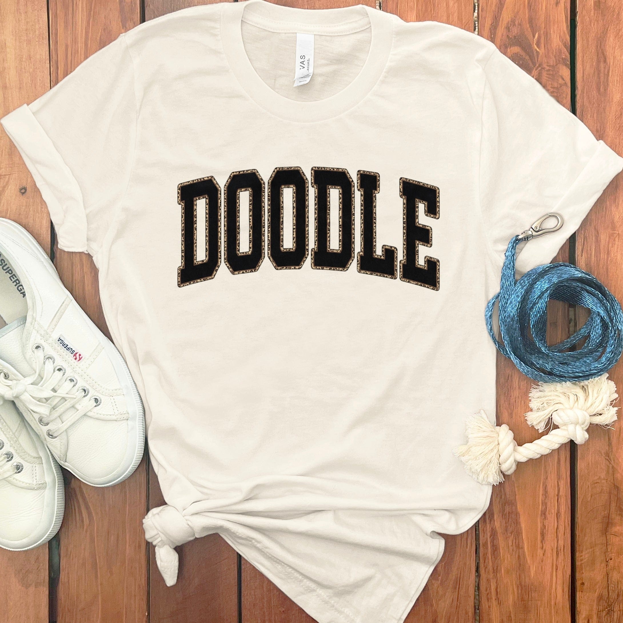 Doodle Collegiate T-Shirt in Natural / S by Puppy Jo