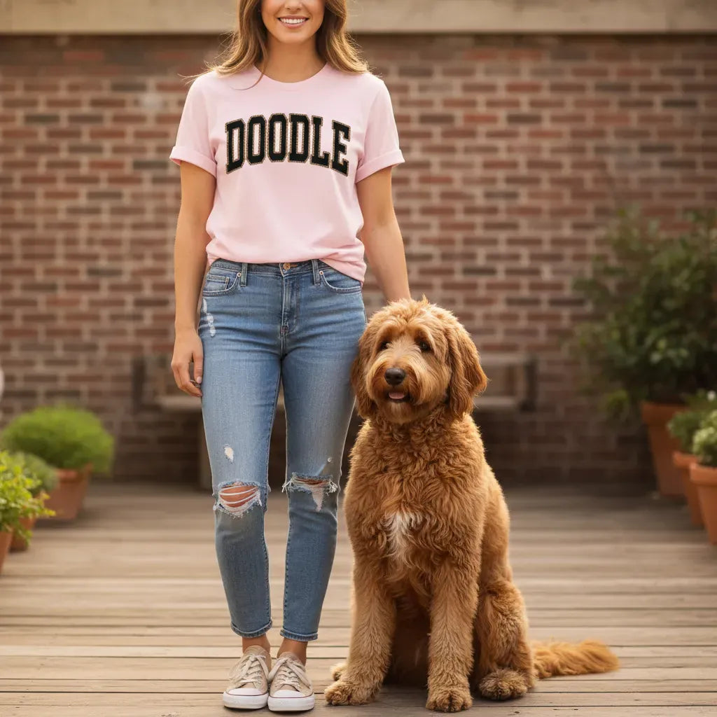 Doodle Collegiate T-Shirt in by Puppy Jo