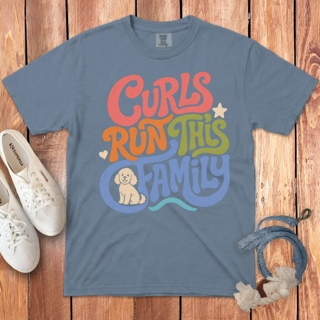 Doodle Curls Signature T-Shirt in Blue Jean / M by Puppy Jo