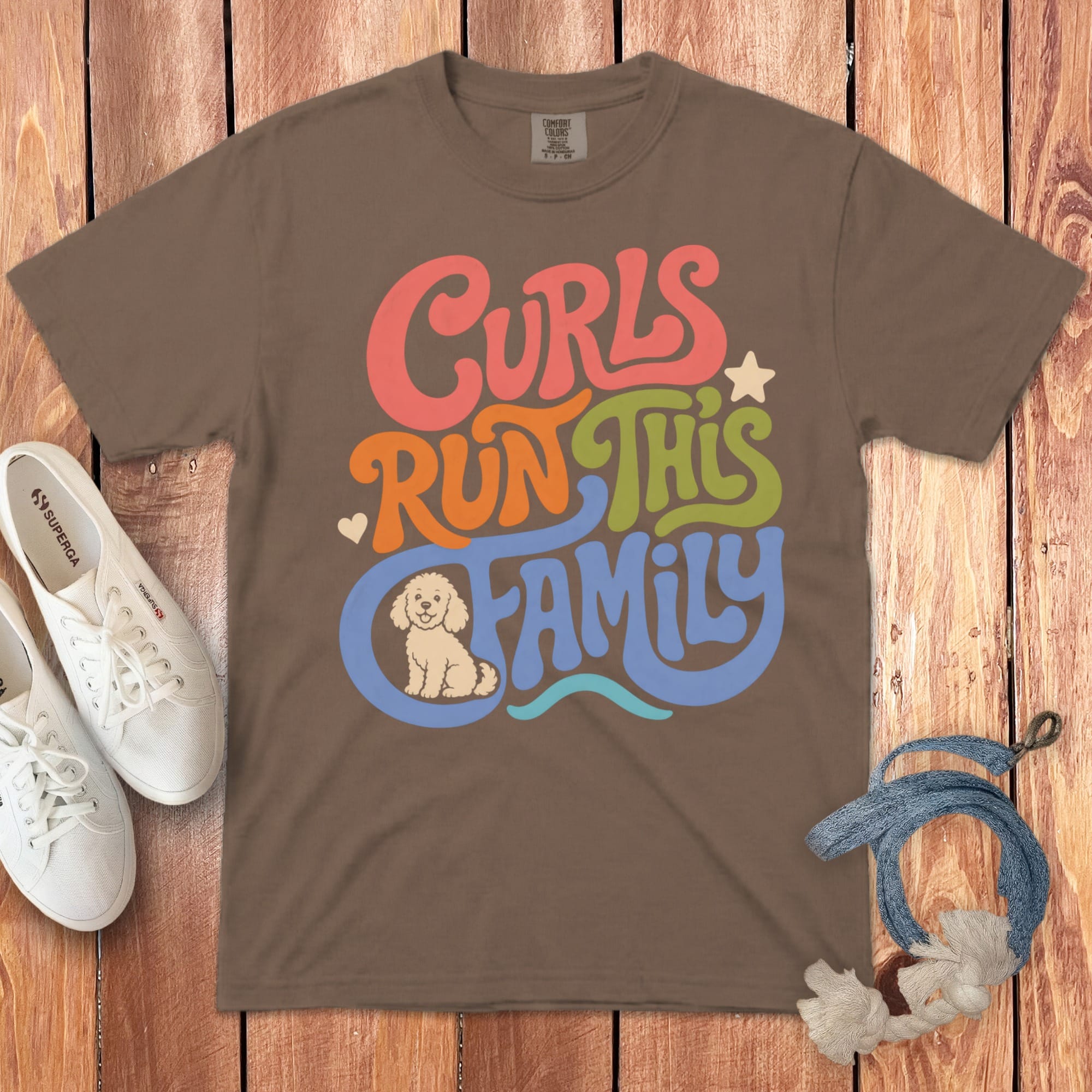 Doodle Curls Signature T-Shirt in Espresso / M by Puppy Jo
