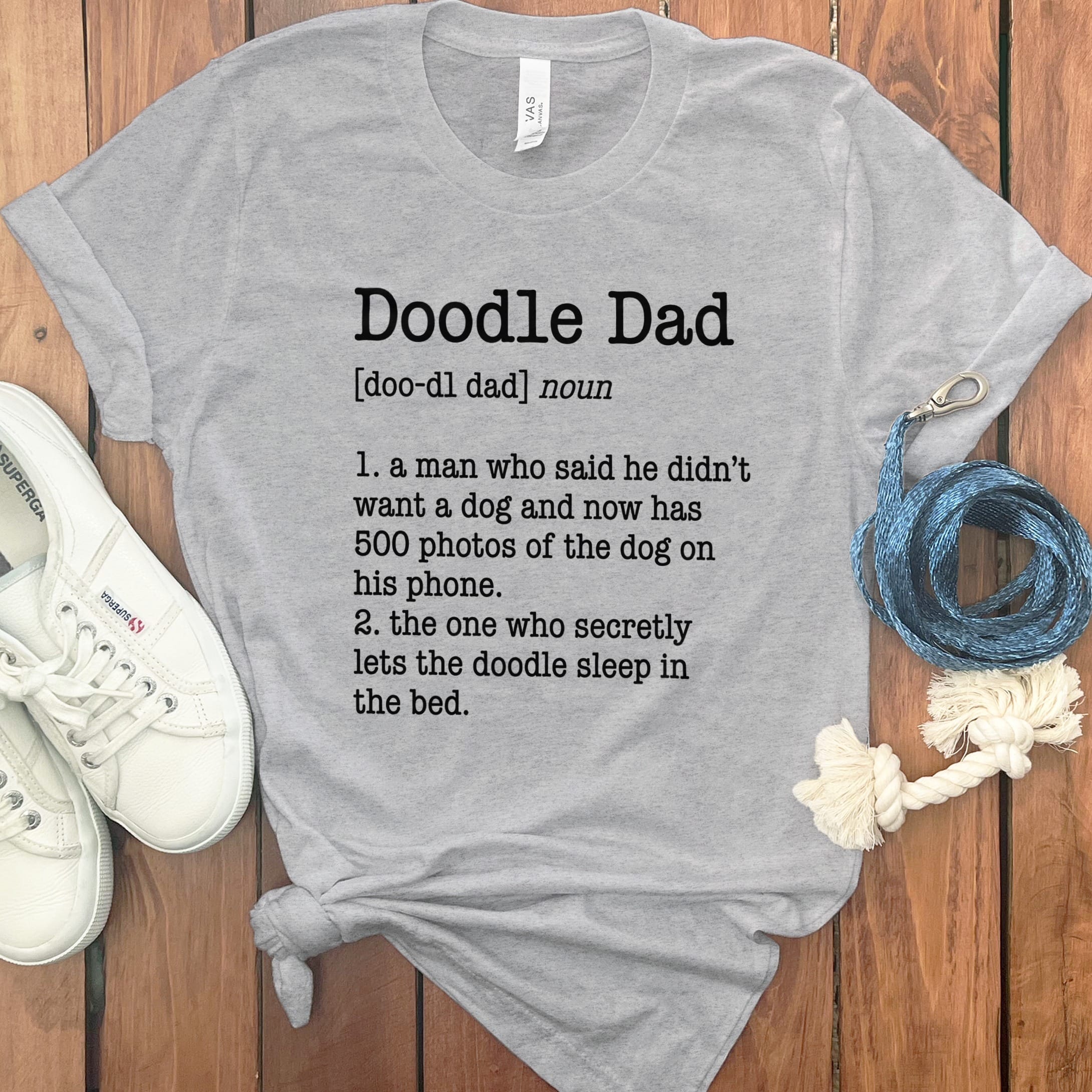 Doodle Dad Dictionary T-Shirt in Athletic Heather / S by Puppy Jo