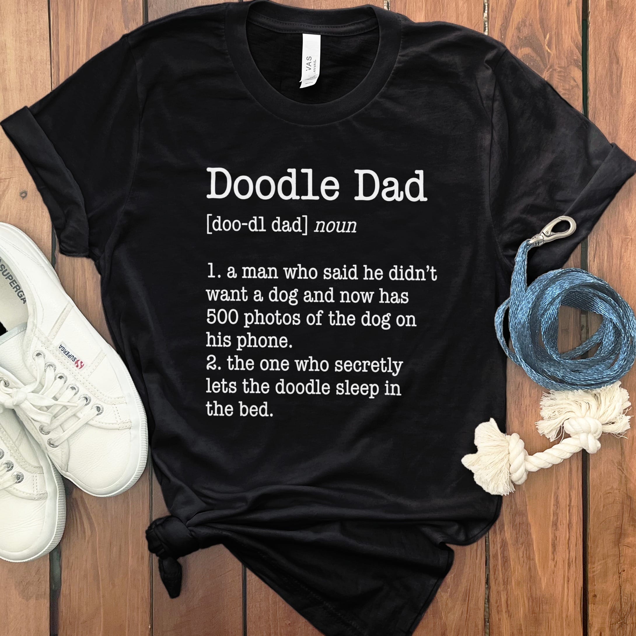 Doodle Dad Dictionary T-Shirt in Black / S by Puppy Jo