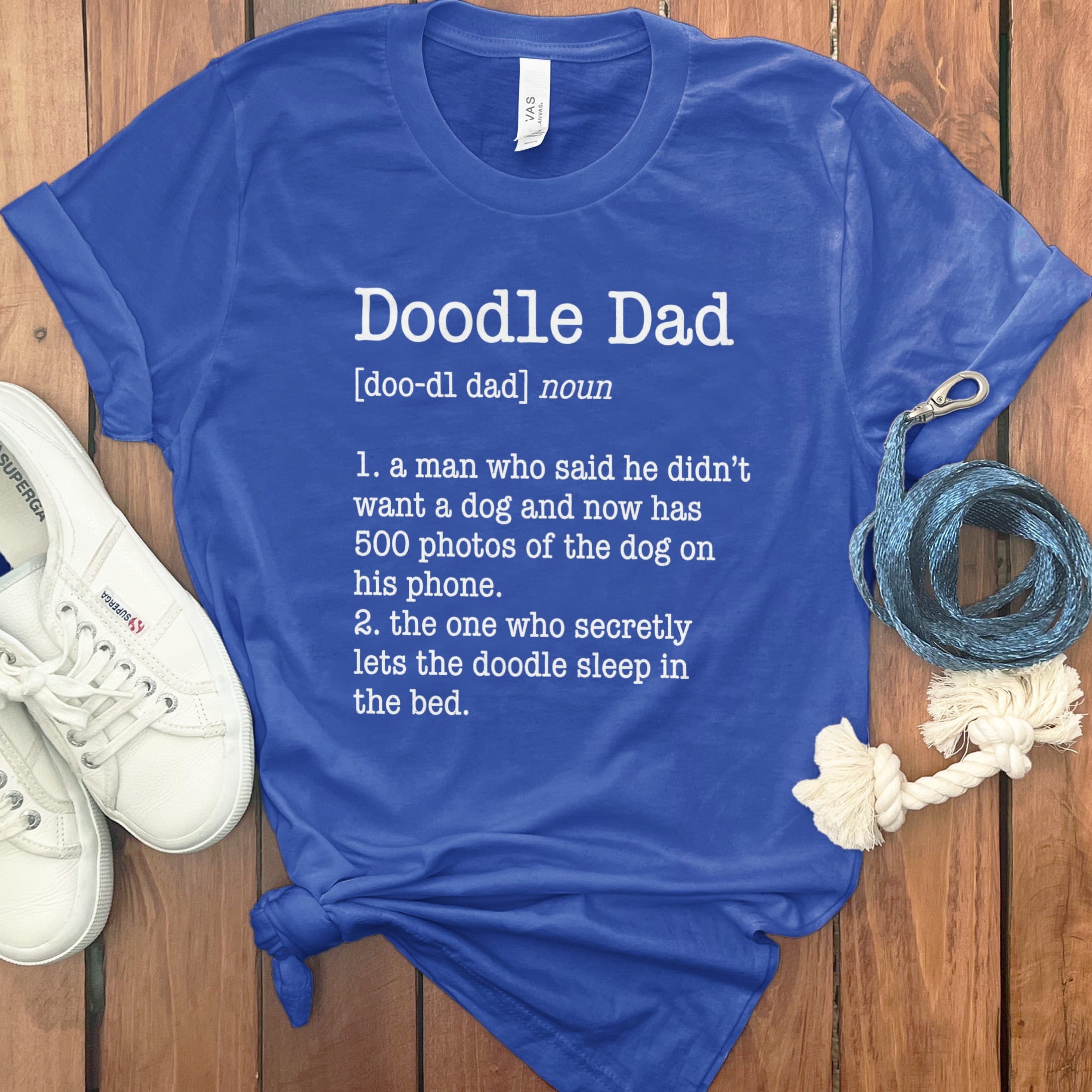 Doodle Dad Dictionary T-Shirt in True Royal / S by Puppy Jo