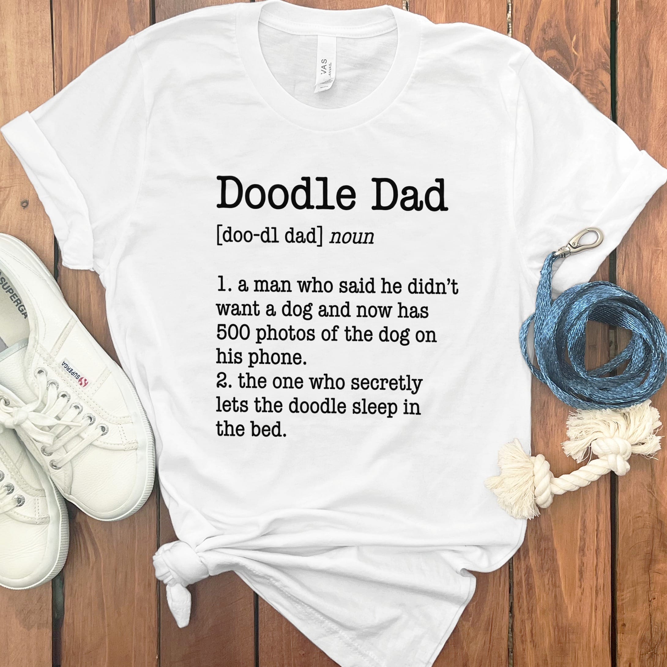 Doodle Dad Dictionary T-Shirt in White / S by Puppy Jo
