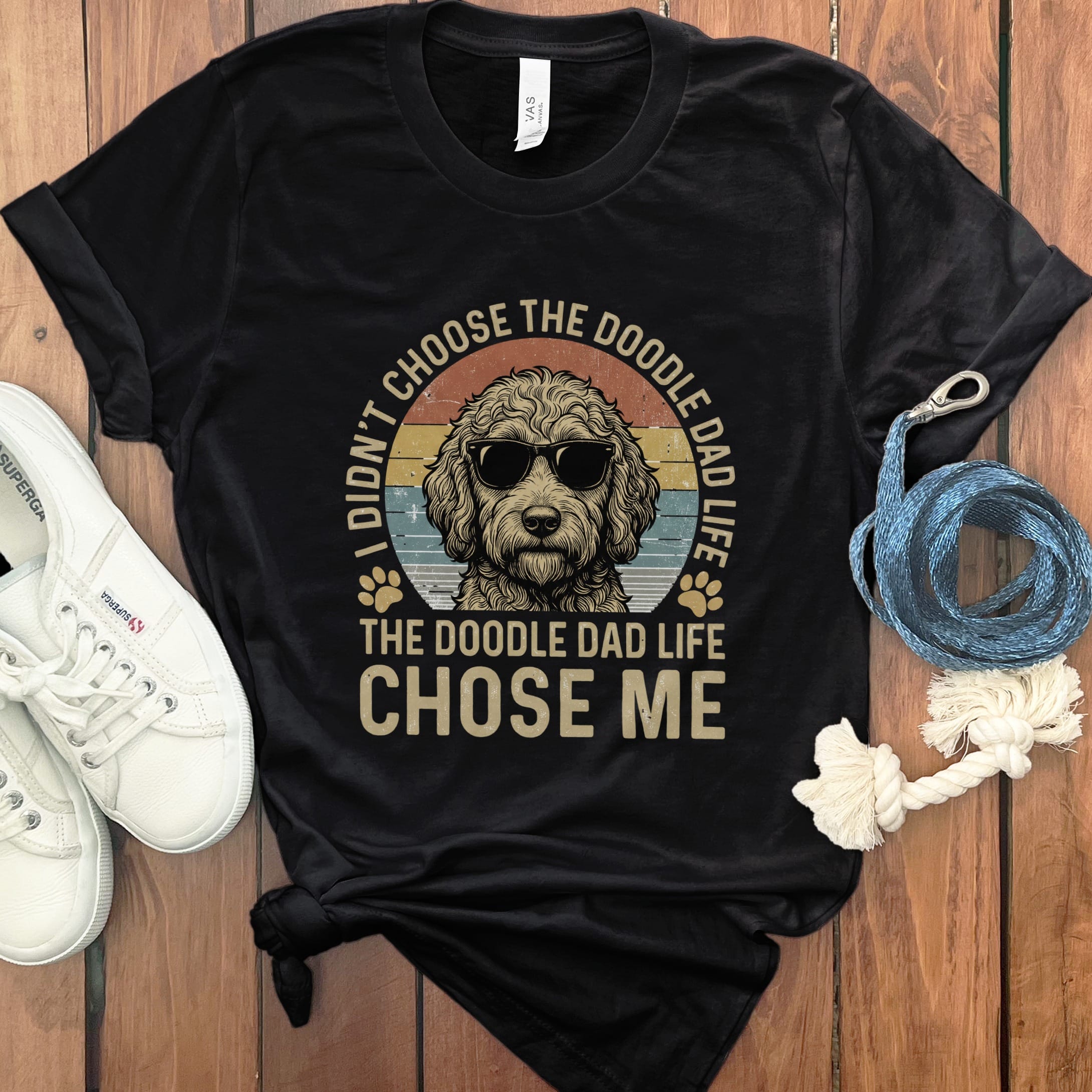 Doodle Dad Life T-Shirt in Black / M by Puppy Jo