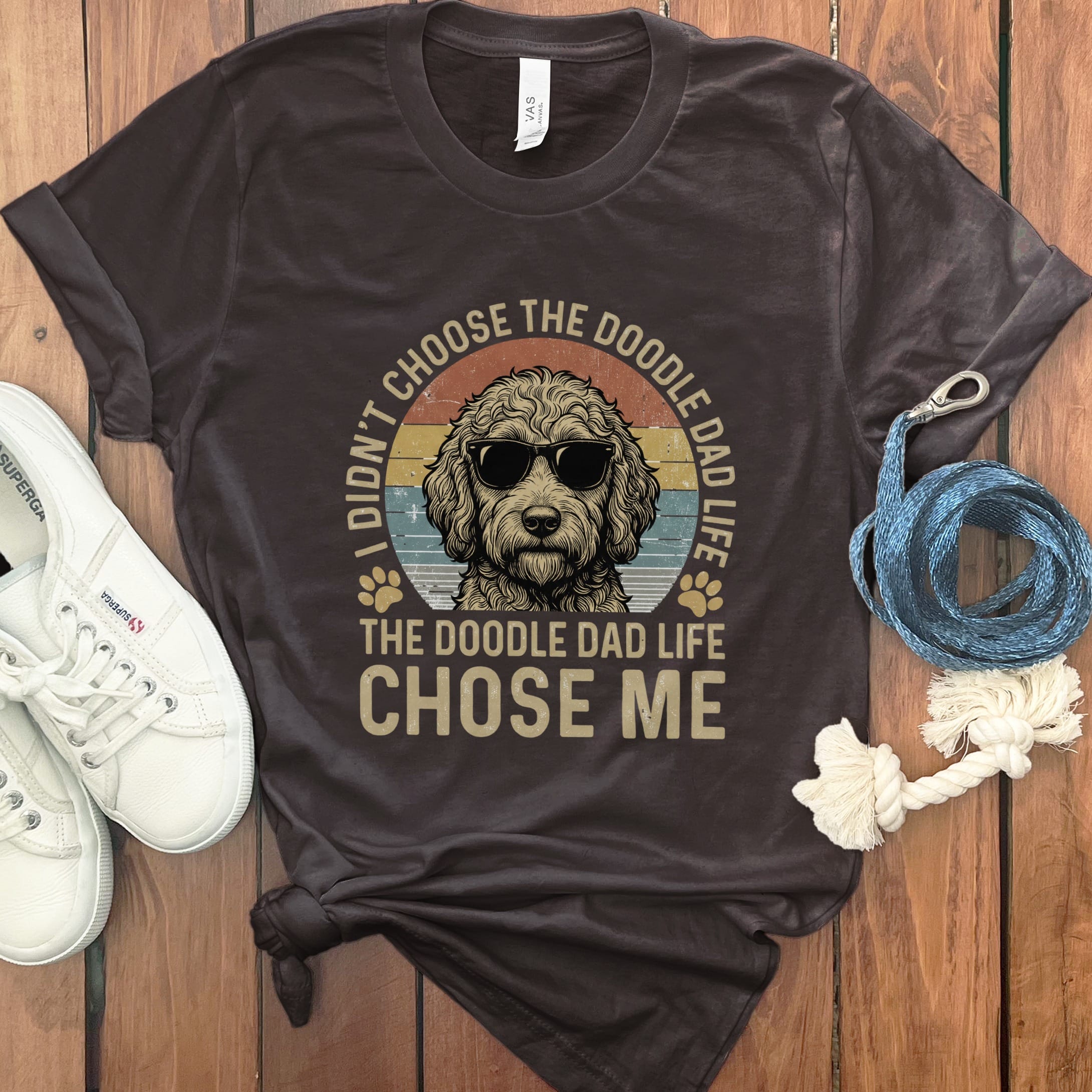 Doodle Dad Life T-Shirt in Brown / M by Puppy Jo