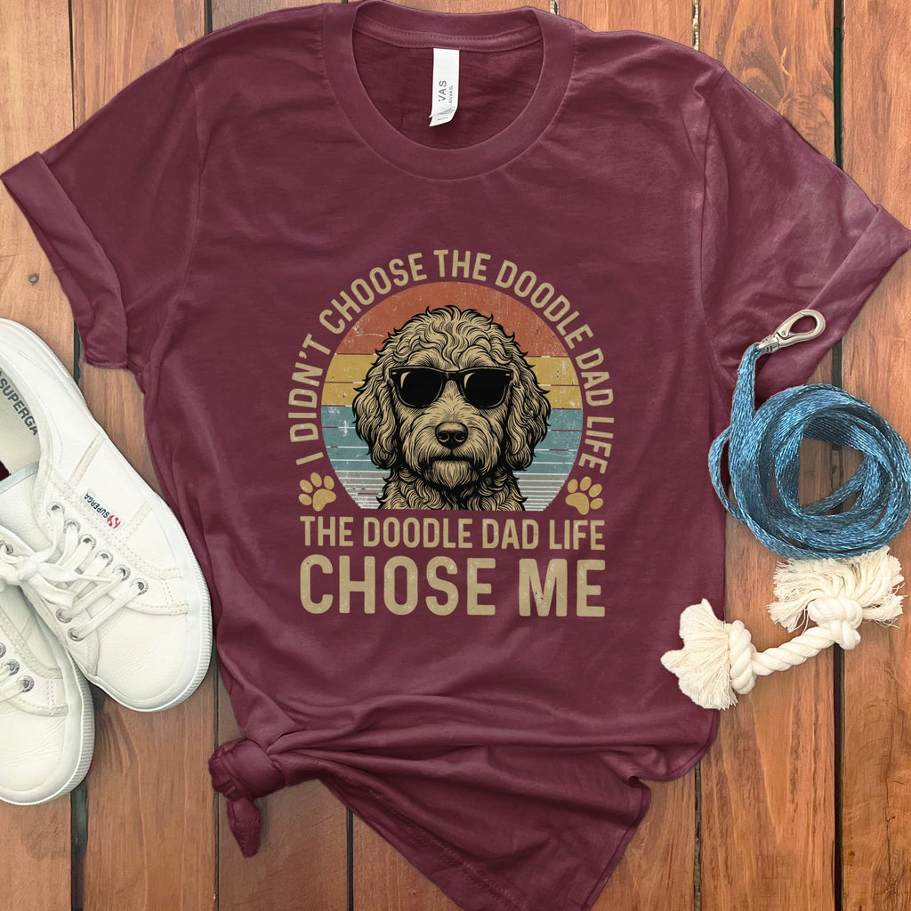 Doodle Dad Life T-Shirt in Maroon / M by Puppy Jo