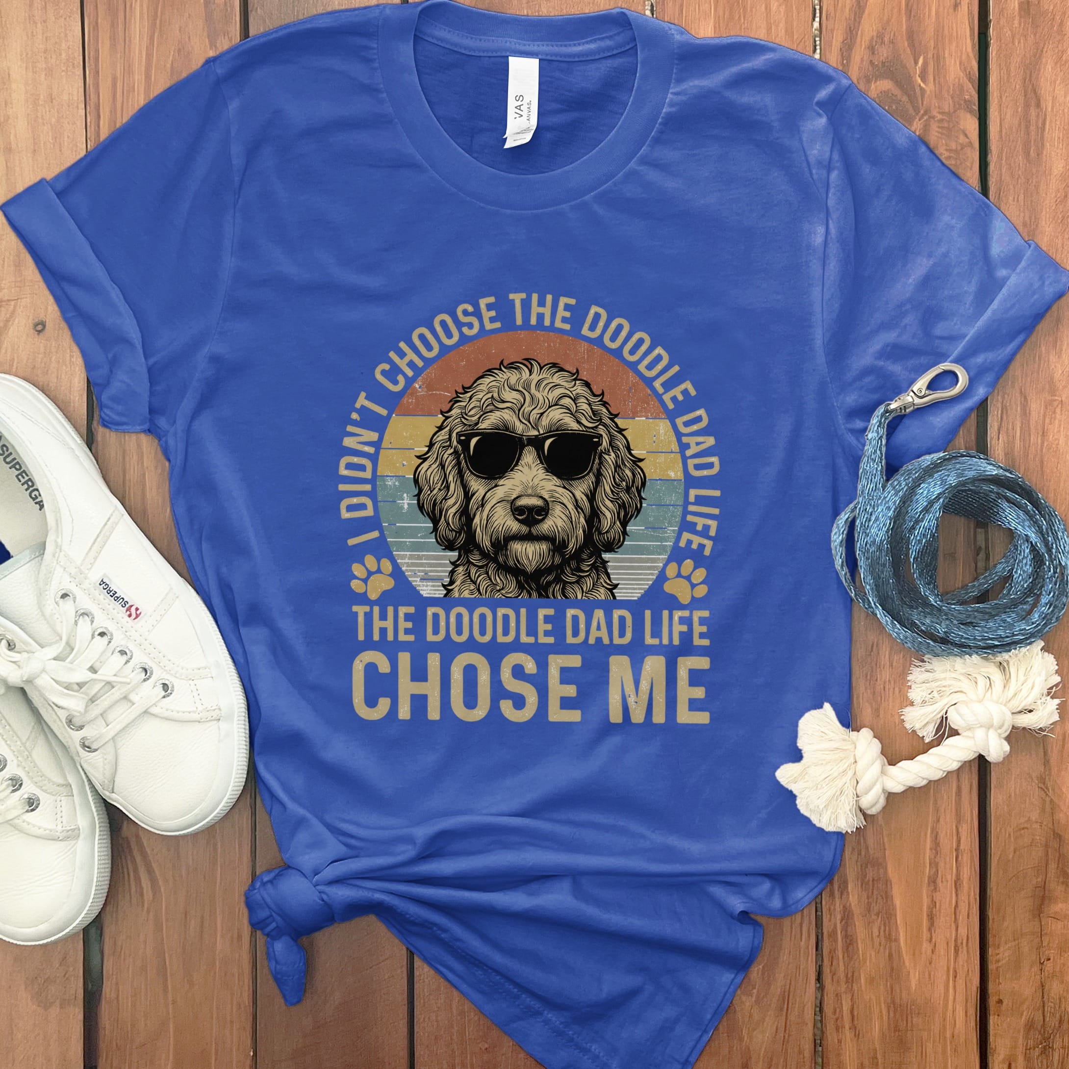 Doodle Dad Life T-Shirt in True Royal / M by Puppy Jo