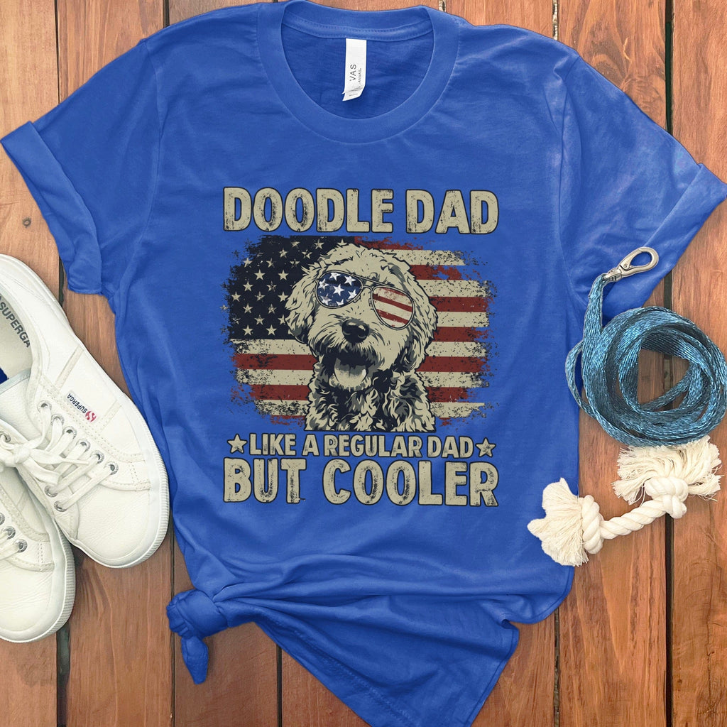 Doodle Dad Patriotic T-Shirt in True Royal / S by Puppy Jo