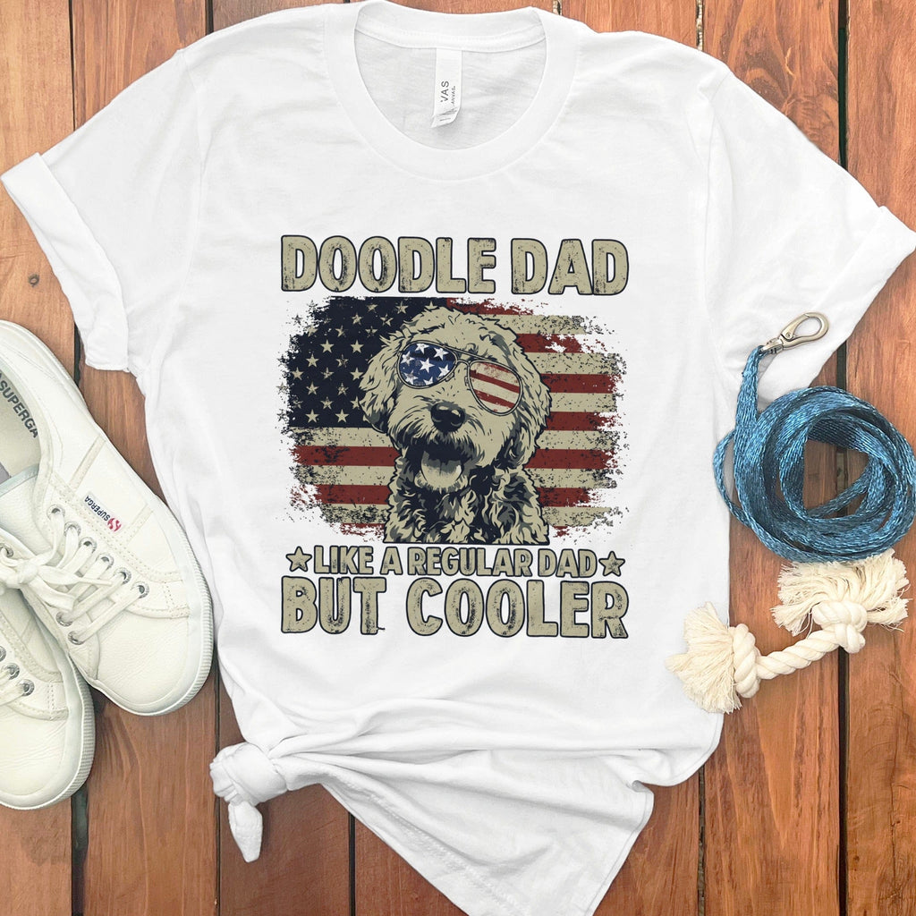 Doodle Dad Patriotic T-Shirt in White / S by Puppy Jo