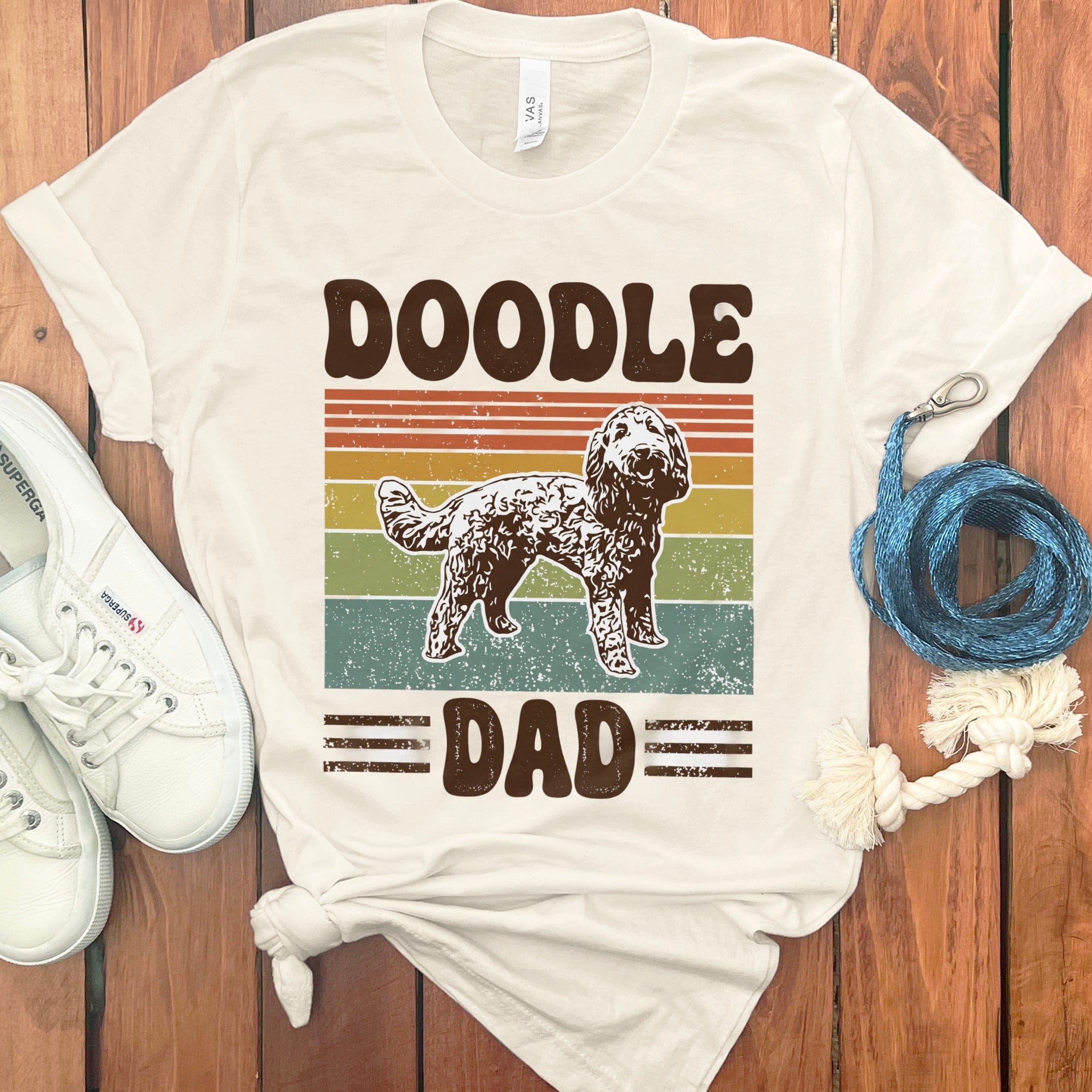 Doodle Dad Retro Font T-Shirt in Natural / S by Puppy Jo