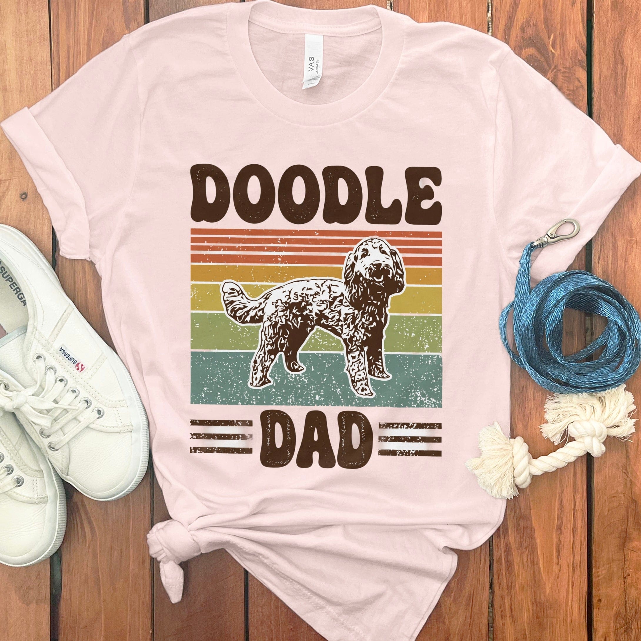 Doodle Dad Retro Font T-Shirt in Soft Pink / S by Puppy Jo