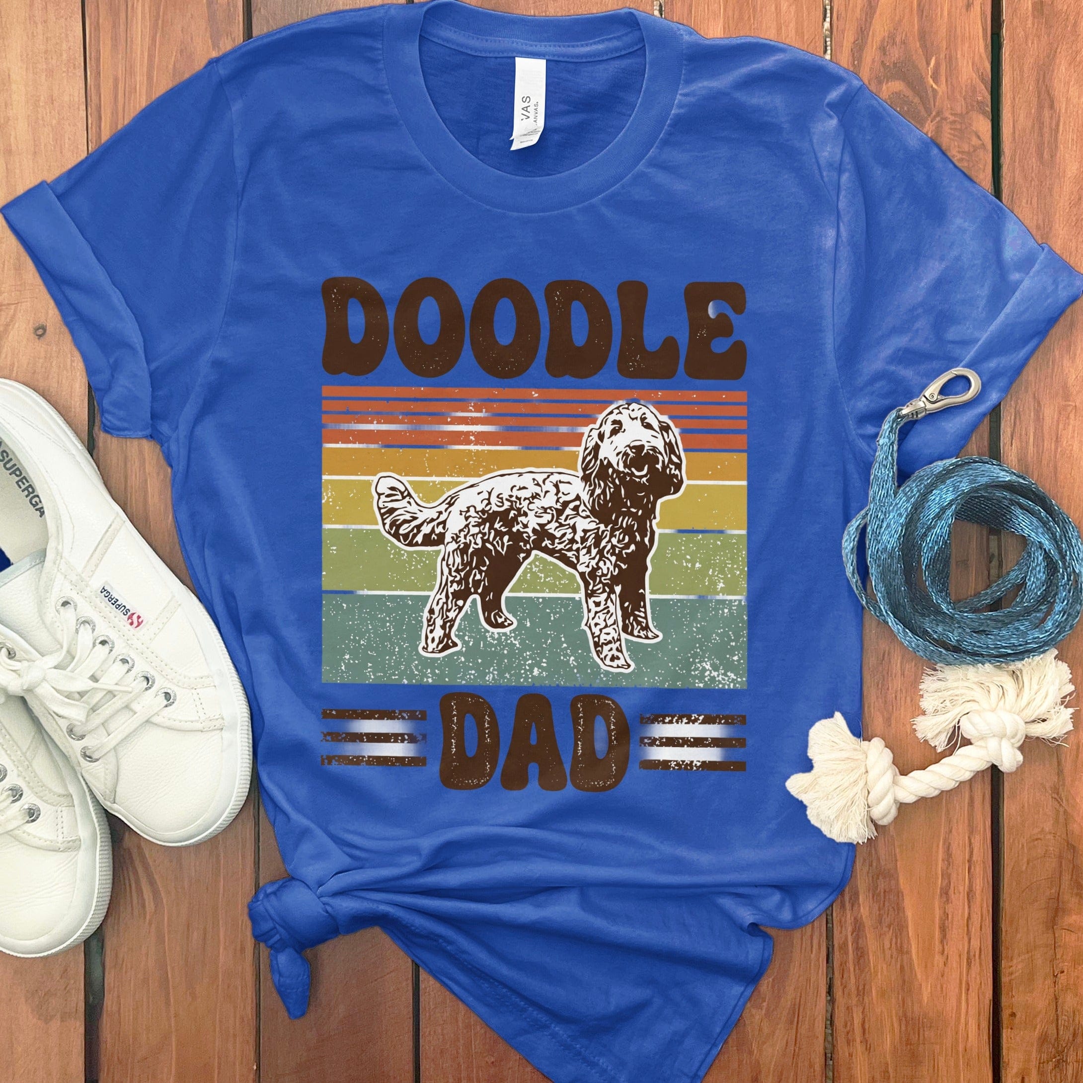 Doodle Dad Retro Font T-Shirt in True Royal / S by Puppy Jo
