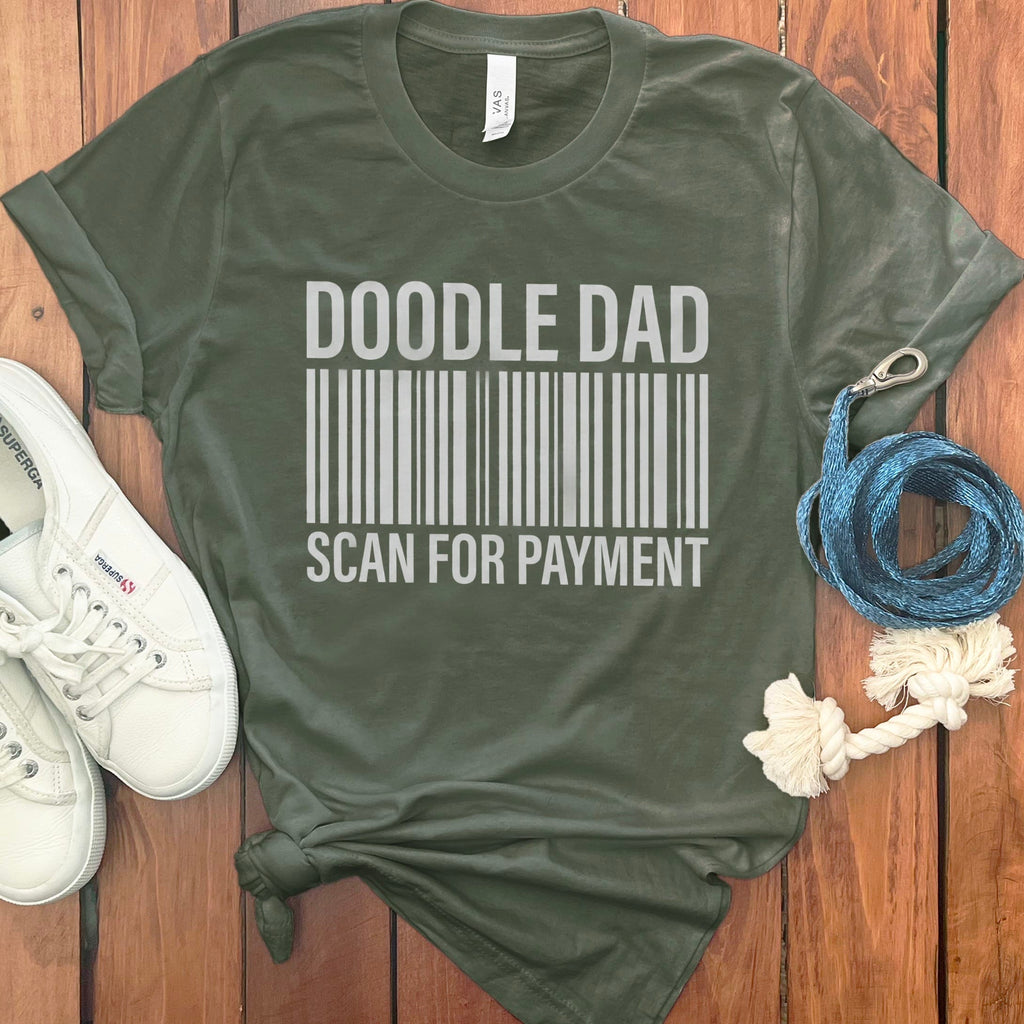 Doodle Dad Scan T-Shirt in Military Green / S by Puppy Jo
