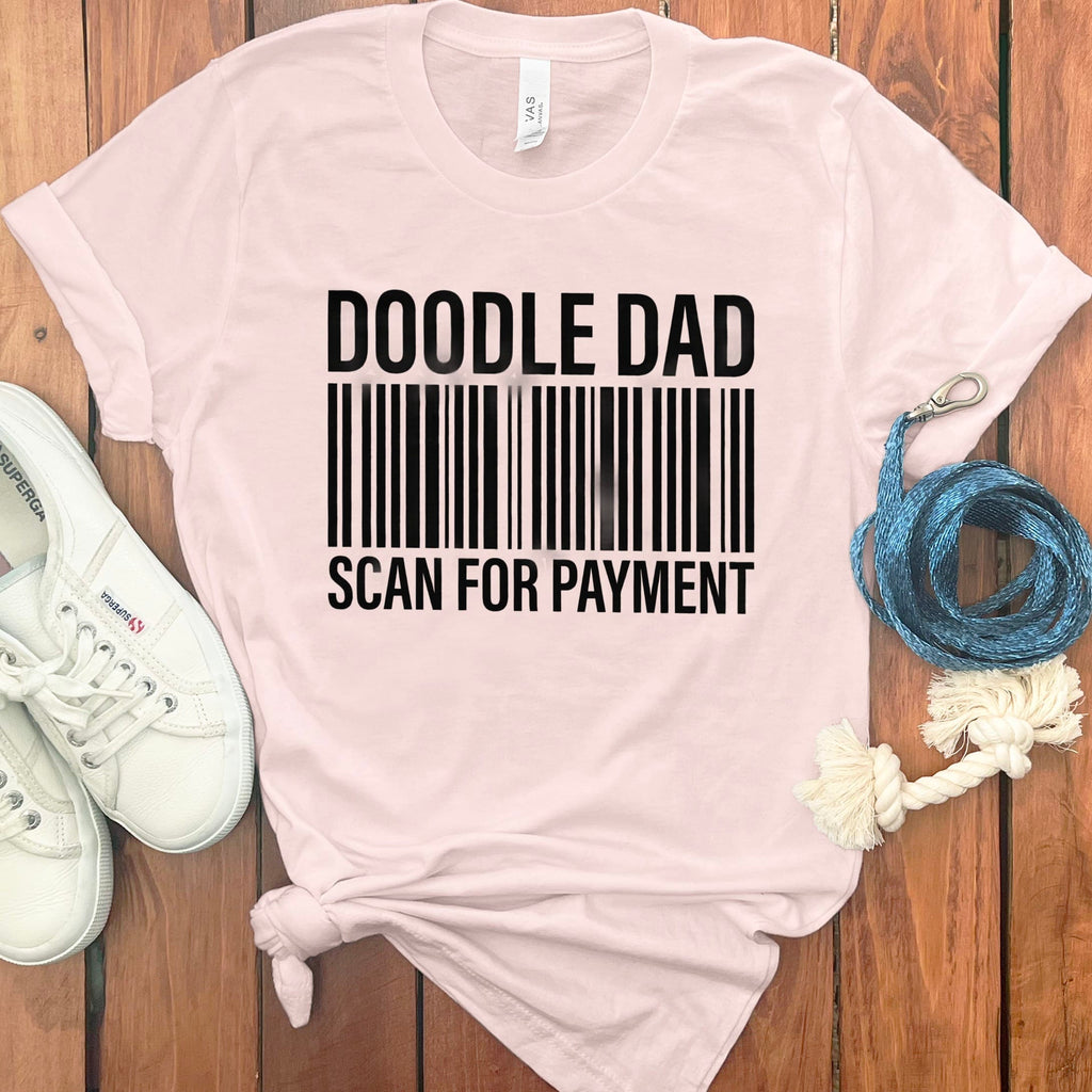 Doodle Dad Scan T-Shirt in Soft Pink / S by Puppy Jo