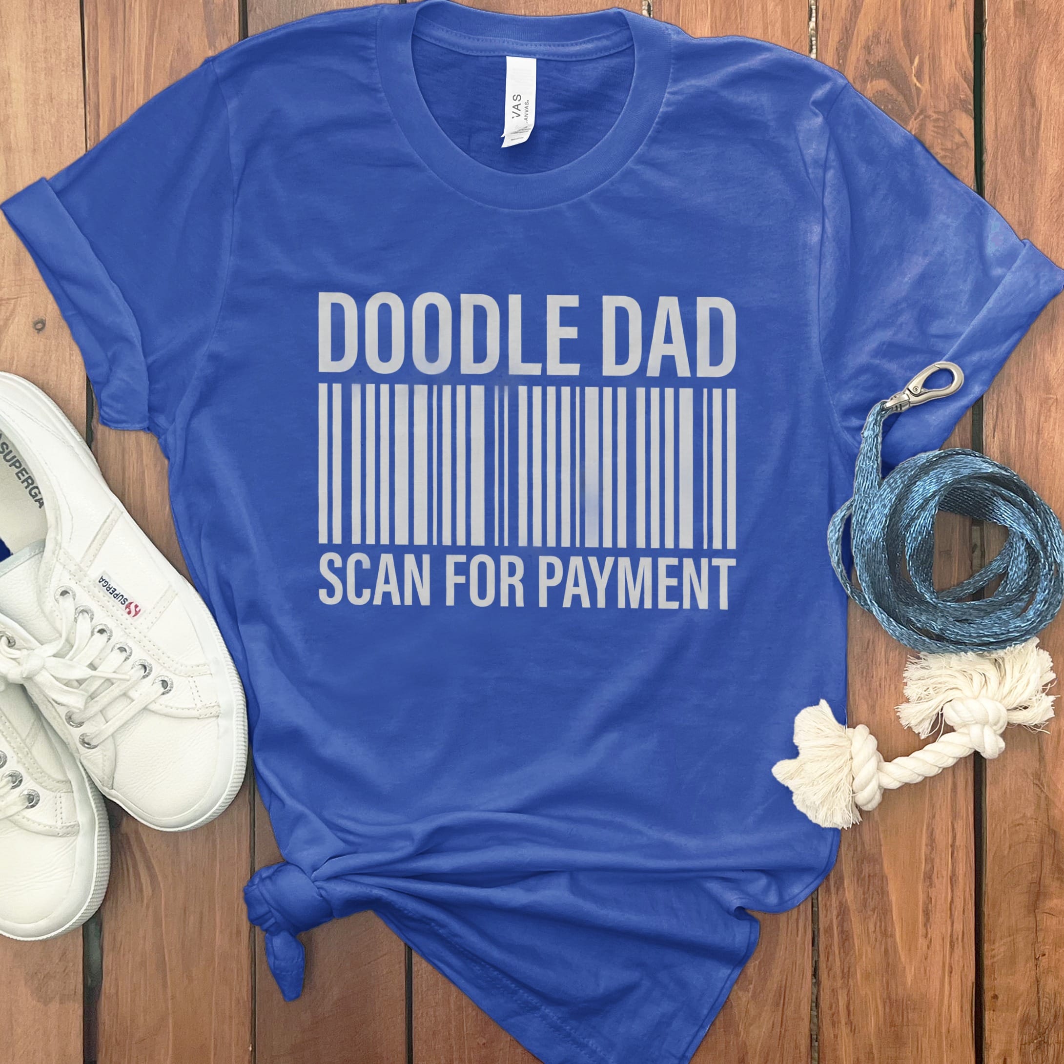 Doodle Dad Scan T-Shirt in True Royal / S by Puppy Jo