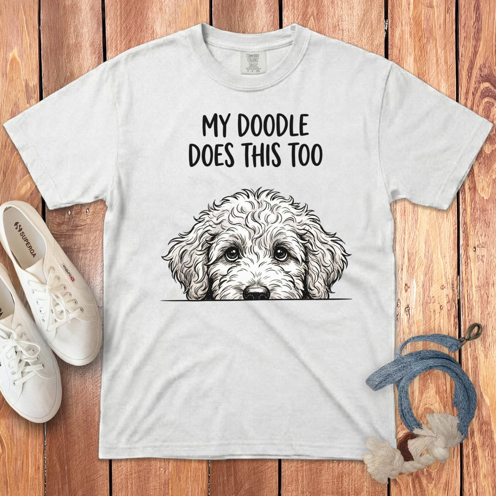 Doodle Does Signature T-Shirt in White / M by Puppy Jo