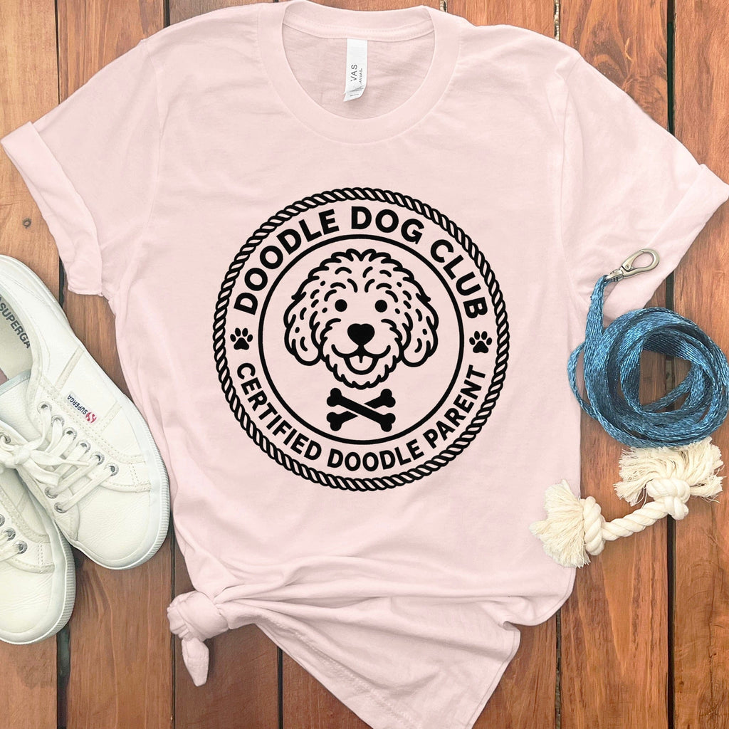 Doodle Dog Club T-Shirt in Soft Pink / S by Puppy Jo